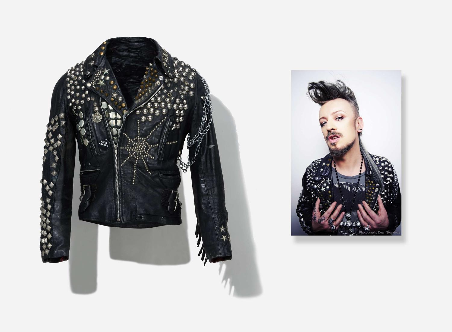 Boy George | 1979 The Blitz Club Photo Worn Leather Jacket (With Image) lot