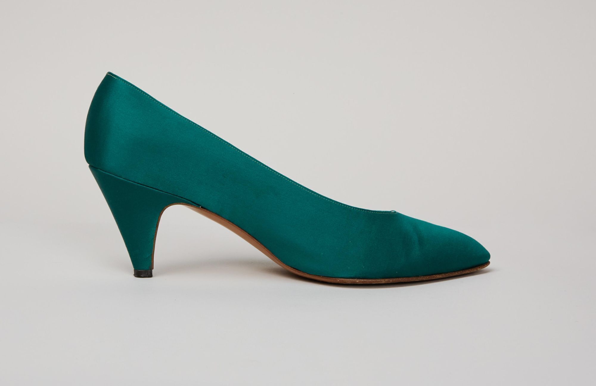 Princess Diana | 1989 Rayne Green Satin Evening Pumps