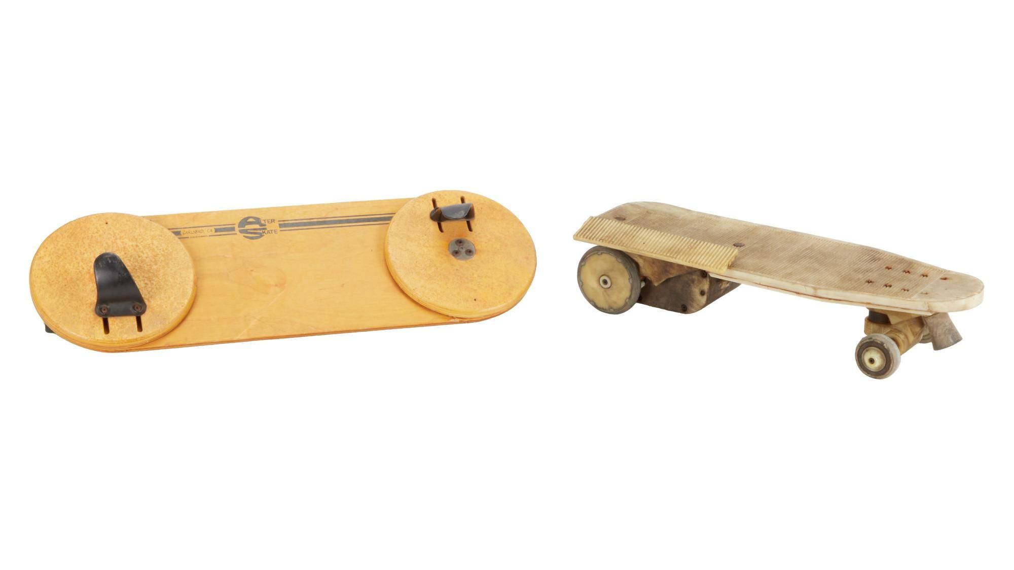 Sidewinder Skateboard and Spring-Powered Prototype Skateboard