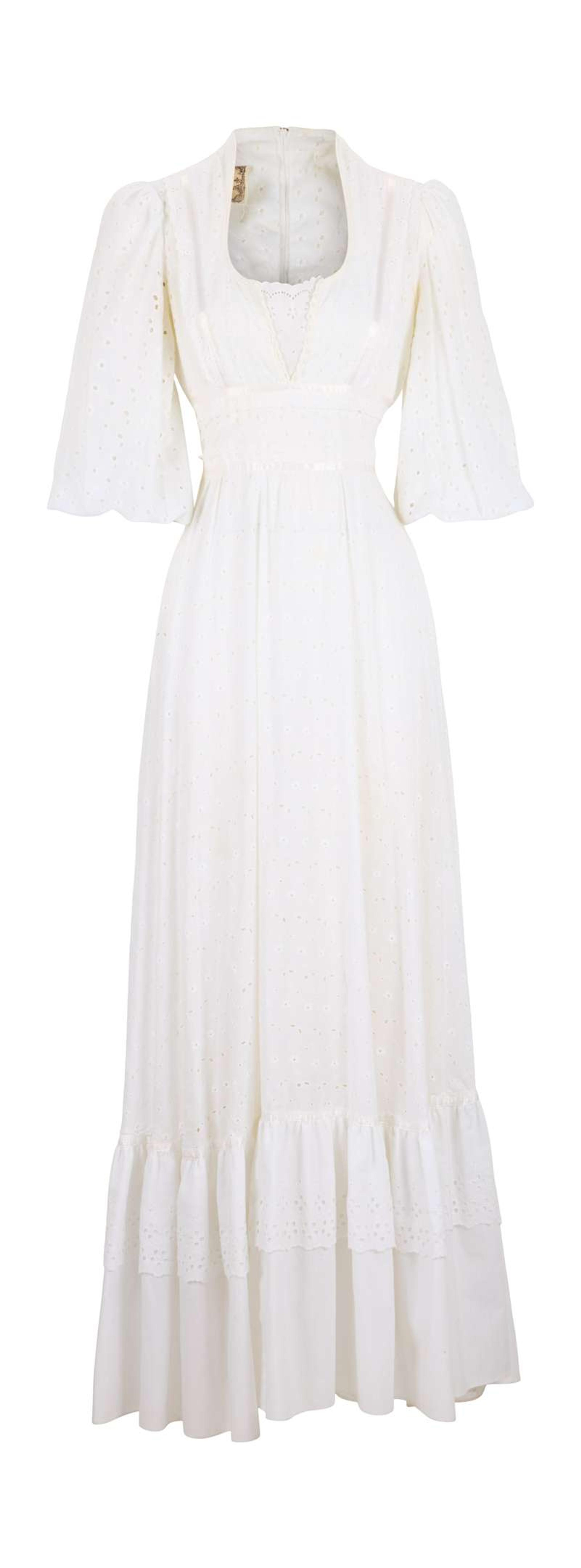 gunne sax dress white 1960s/70s Rare Black Label Early Prairie Selected by Ally Bird Vintage photographed. white Gunne Sax dress -