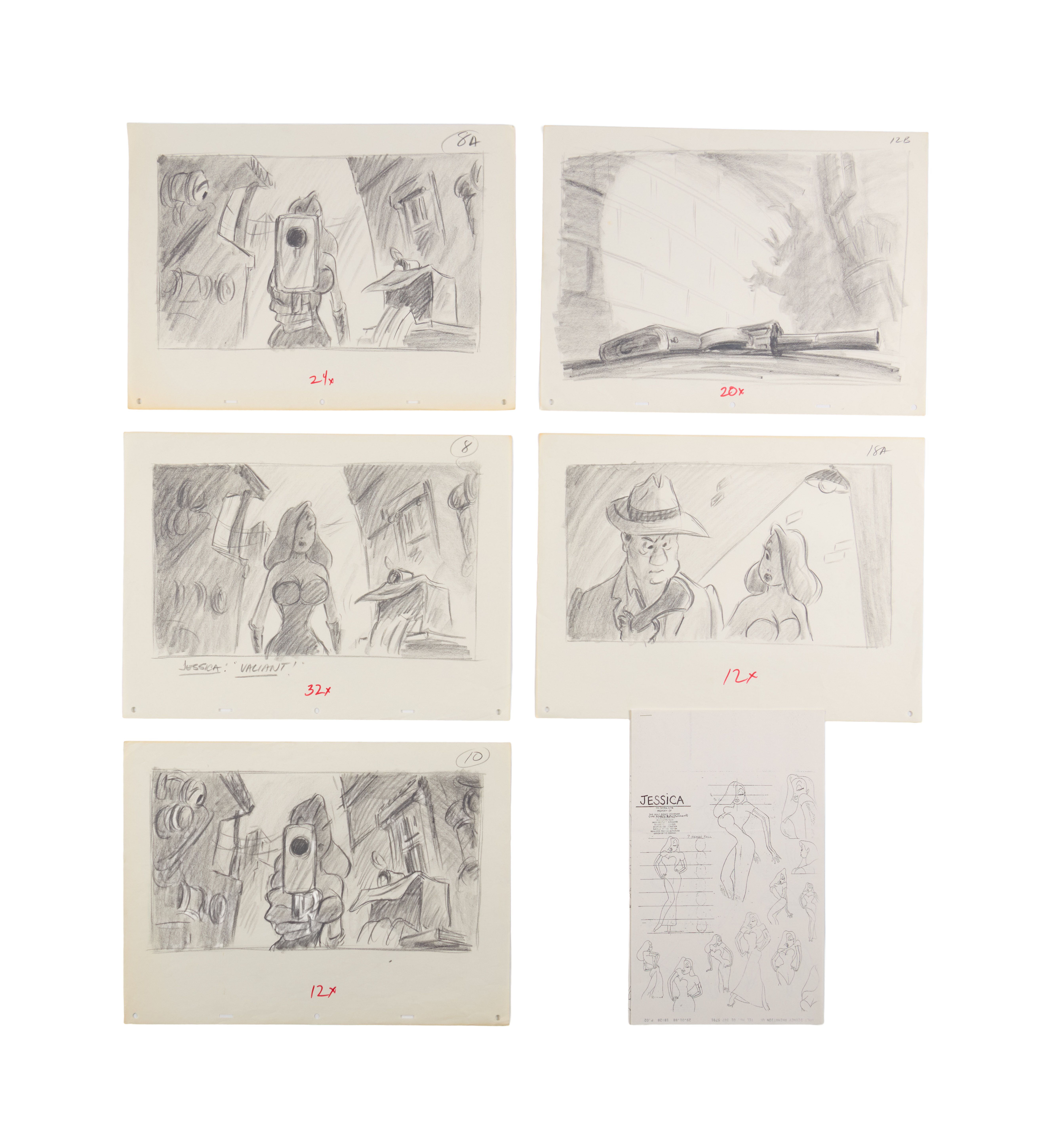 Who Framed Roger Rabbit | Jessica Rabbit Concept Sketches and Style Guide