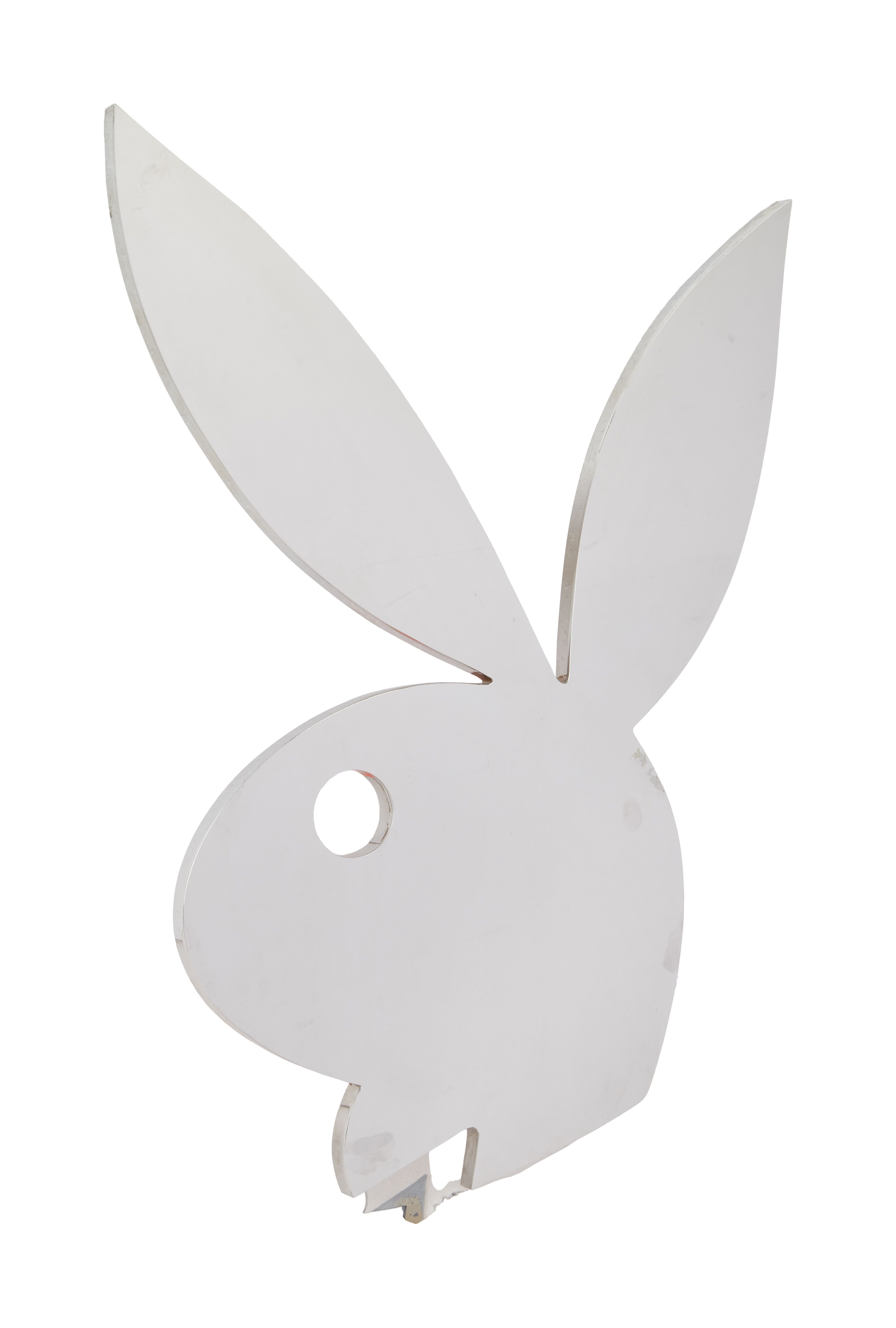 Playboy | Mirrored Rabbit Head Logo Sign