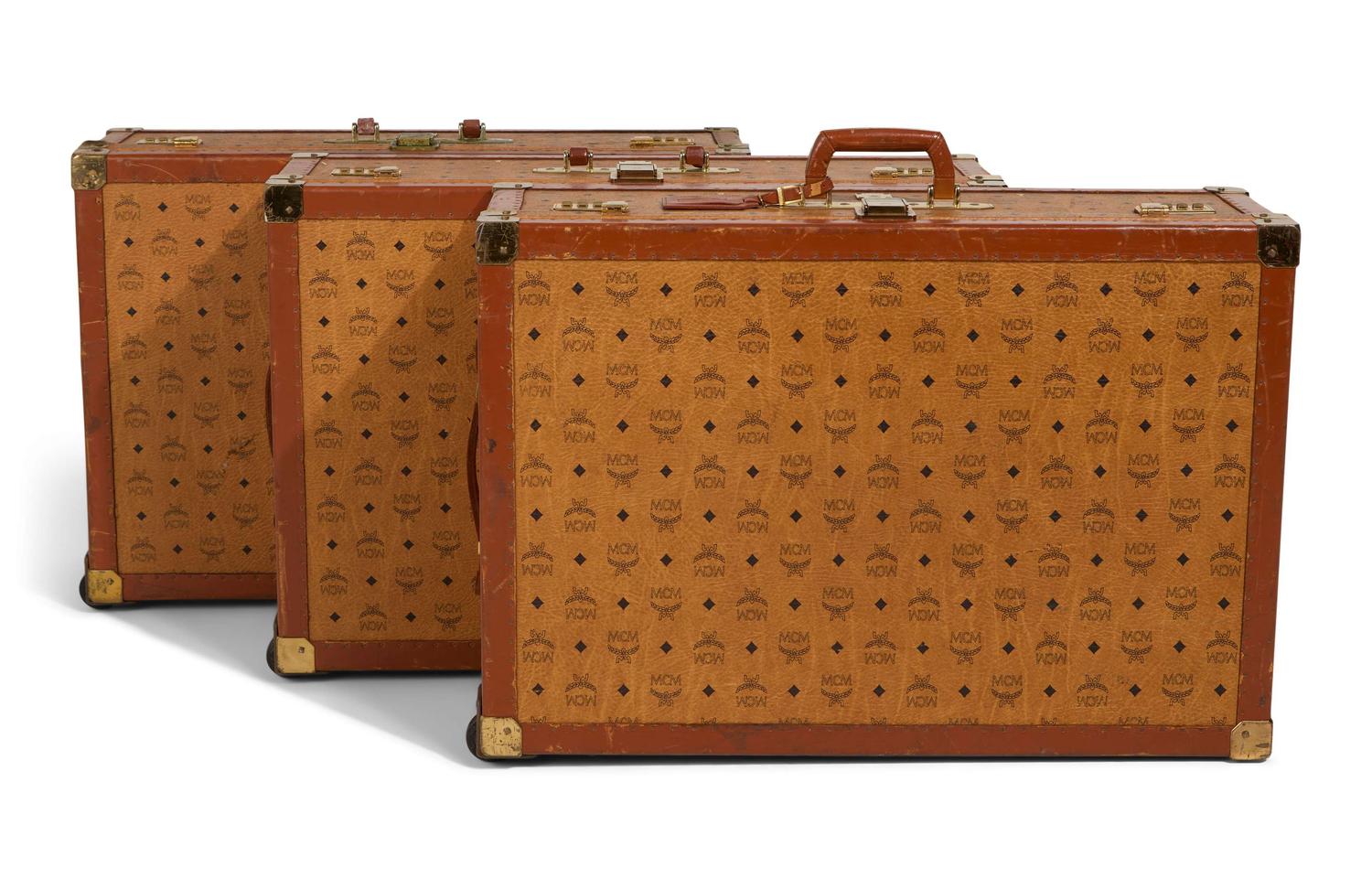 Whitney Houston | MCM Visetos Monogram Canvas Luggage (3) lot