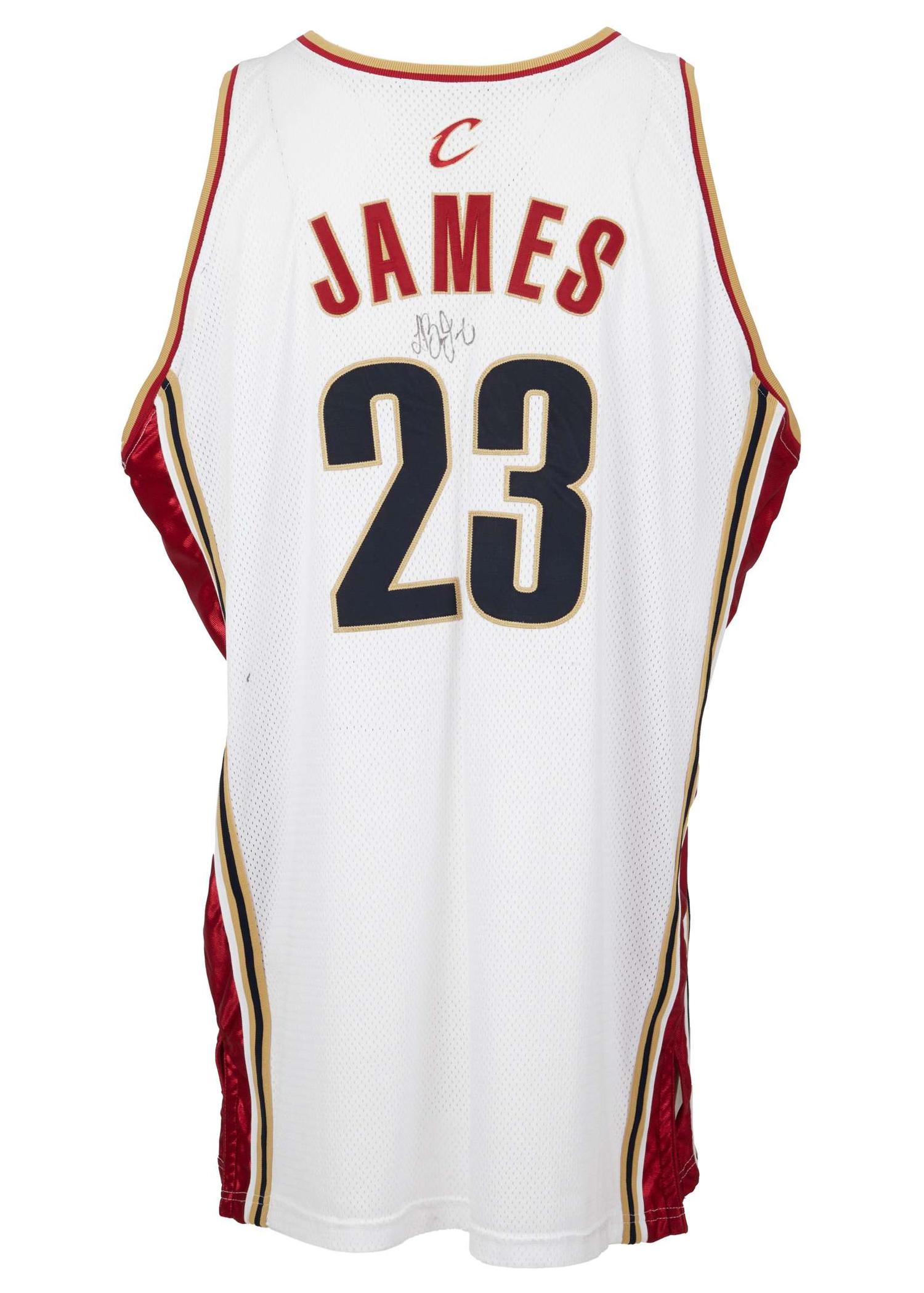 LeBron James | Game-Worn and Signed Rookie Year Cavaliers Jersey (MEARS and Beckett) lot