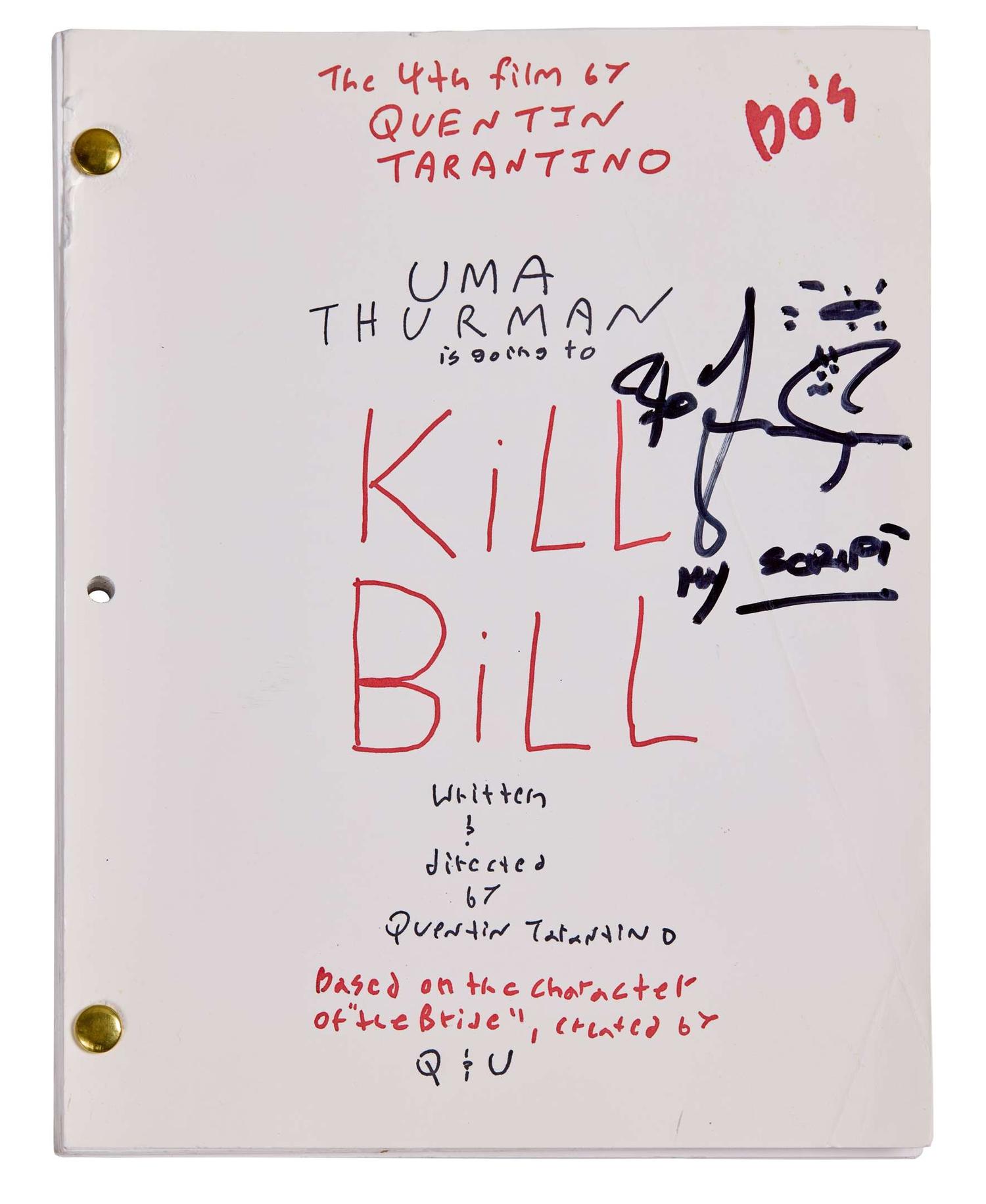 Kill Bill | Bo Svenson Signed Script lot