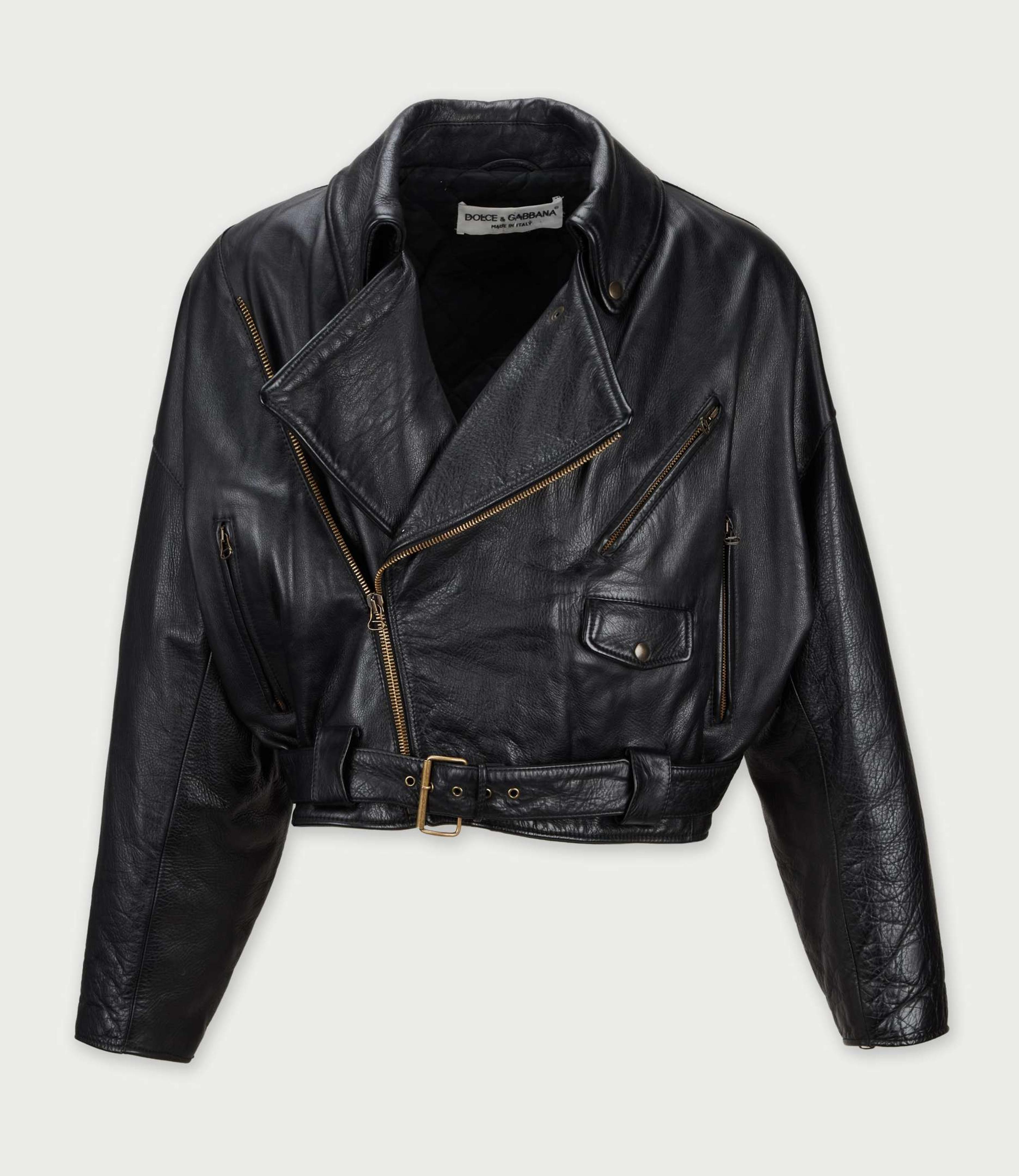 Dolce and Gabbana | 90s Cropped Black Leather Jacket