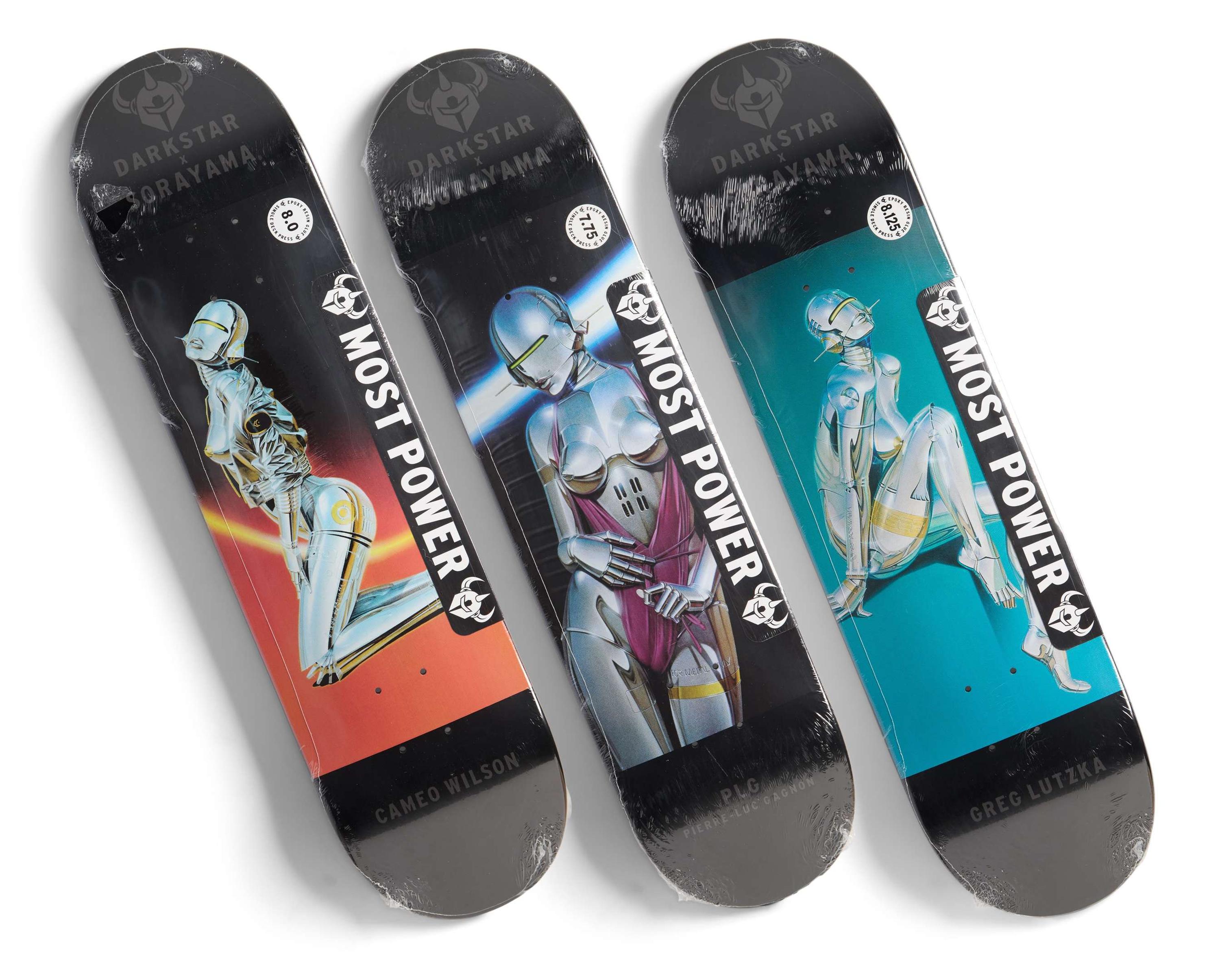Darkstar x Hajime Sorayama | Gagnon, Lutzka, and Wilson Skateboard