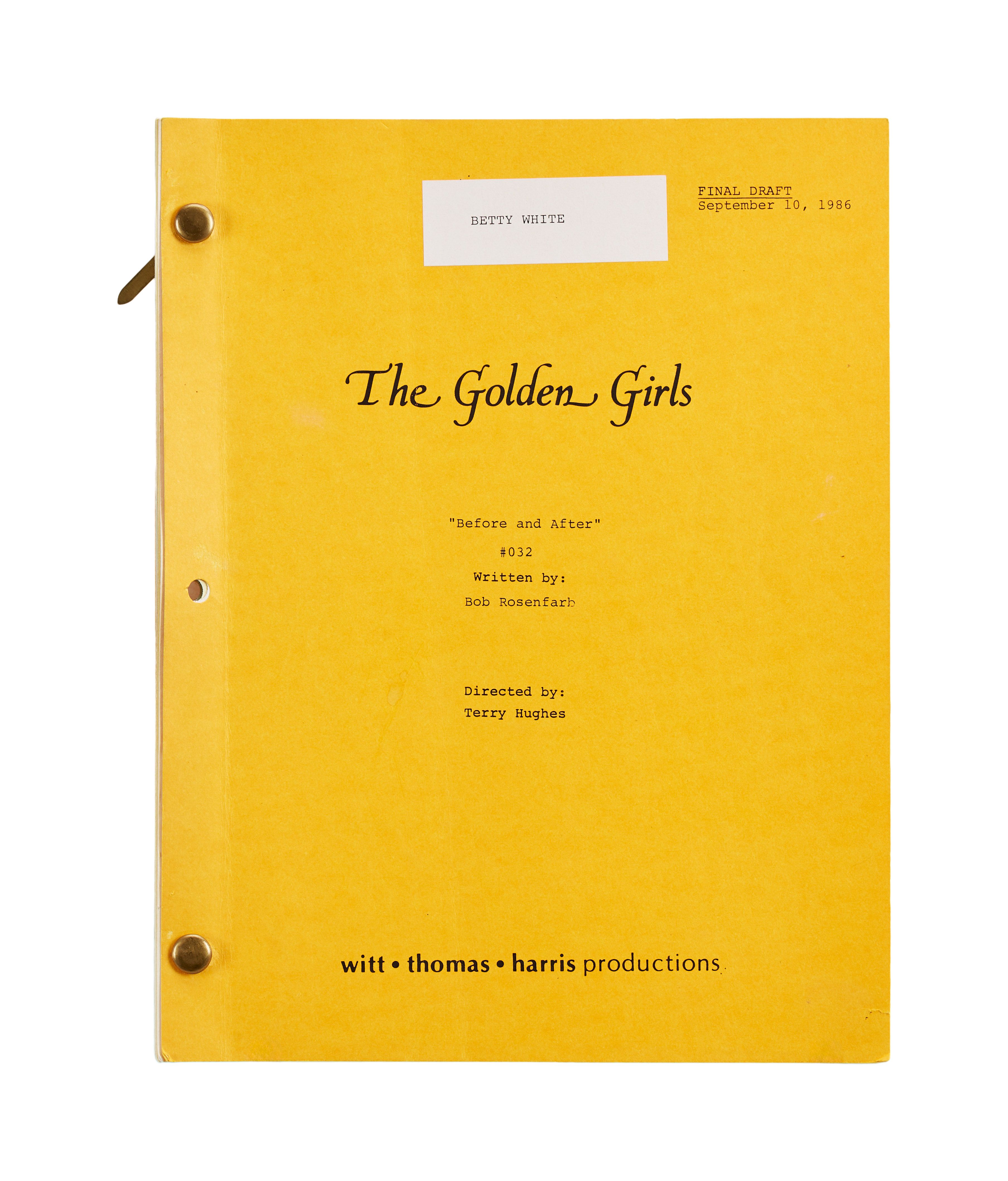 The Golden Girls | 1986 Betty White Signed Script from Episode 