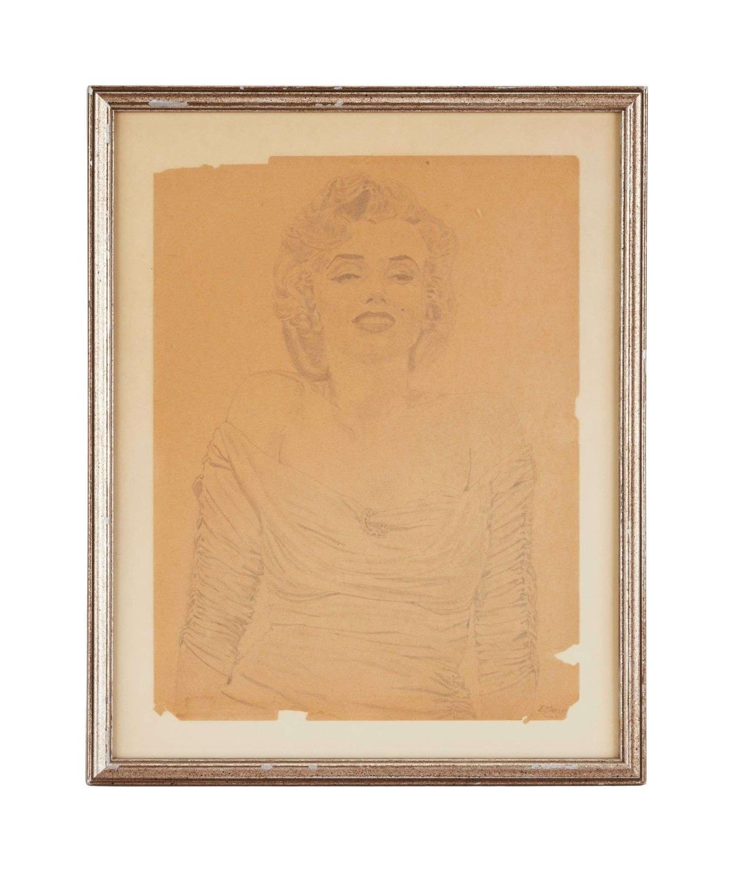 Marilyn Monroe | Circa 1952 Fan Art Drawing lot