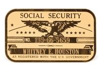 Whitney Houston | Gold-Plated Social Security Card