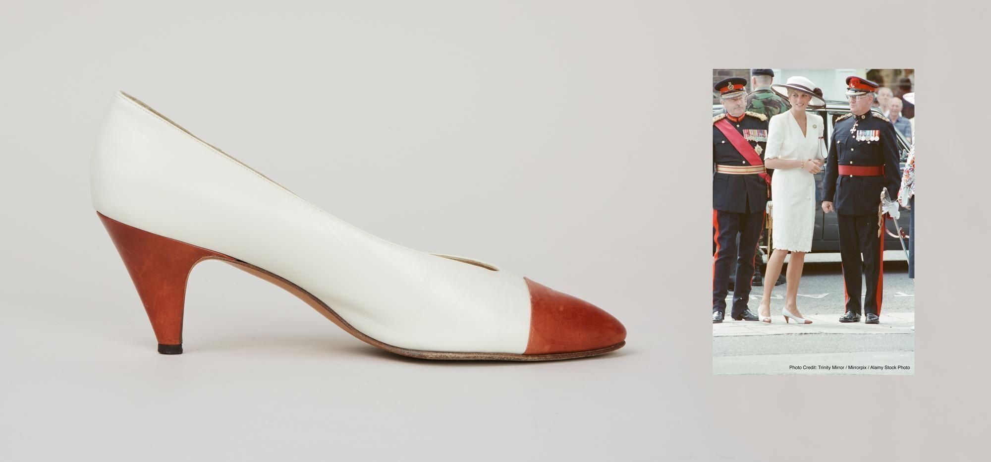 Princess Diana | 1991 Photographed Two-Tone Cream And Tan Rayne Leather ...
