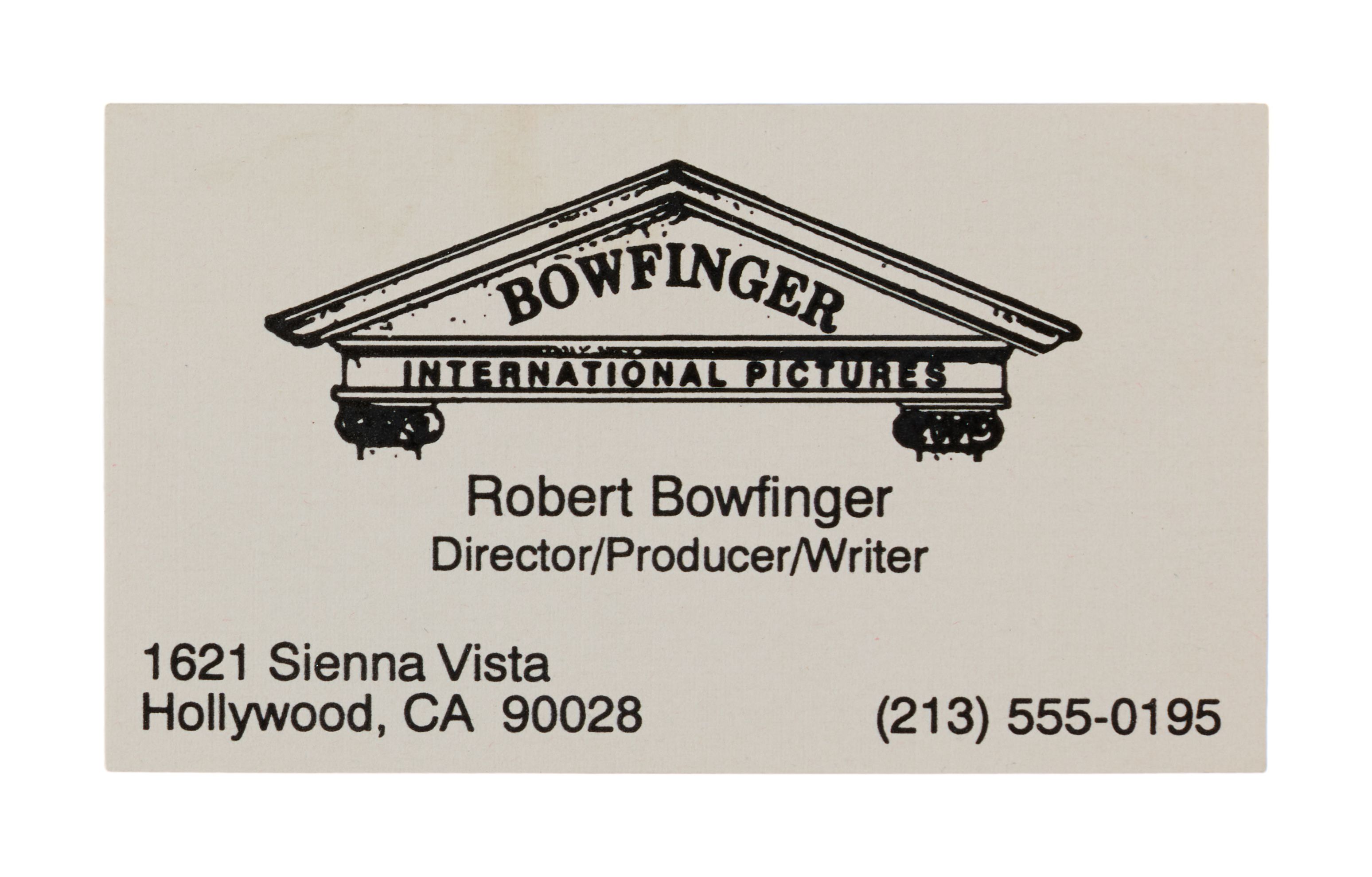 Bowfinger | Robert Bowfinger (Steve Martin) Business Card Prop