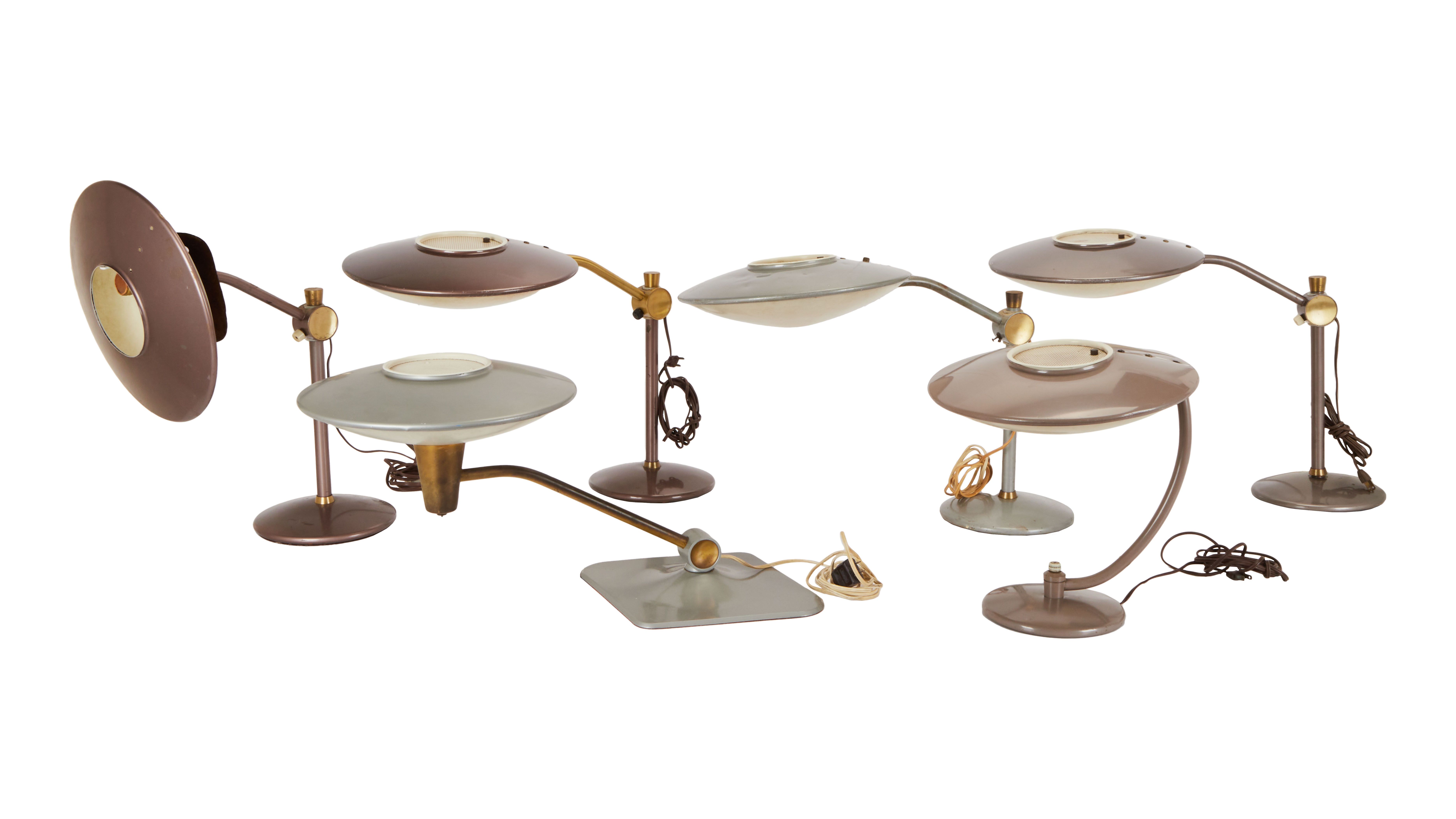 David Lynch | Six Vintage Dazor Flying Saucer Lamps