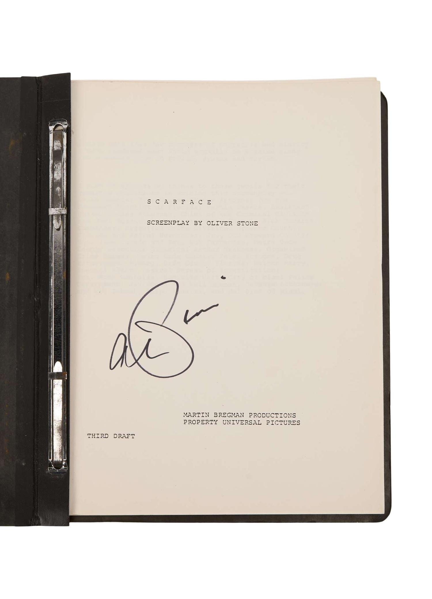 Al Pacino | Signed “Scarface” Screenplay lot