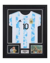 Lionel Messi | Signed 2022 Argentina World Cup Commemorative Jersey Display (Beckett)