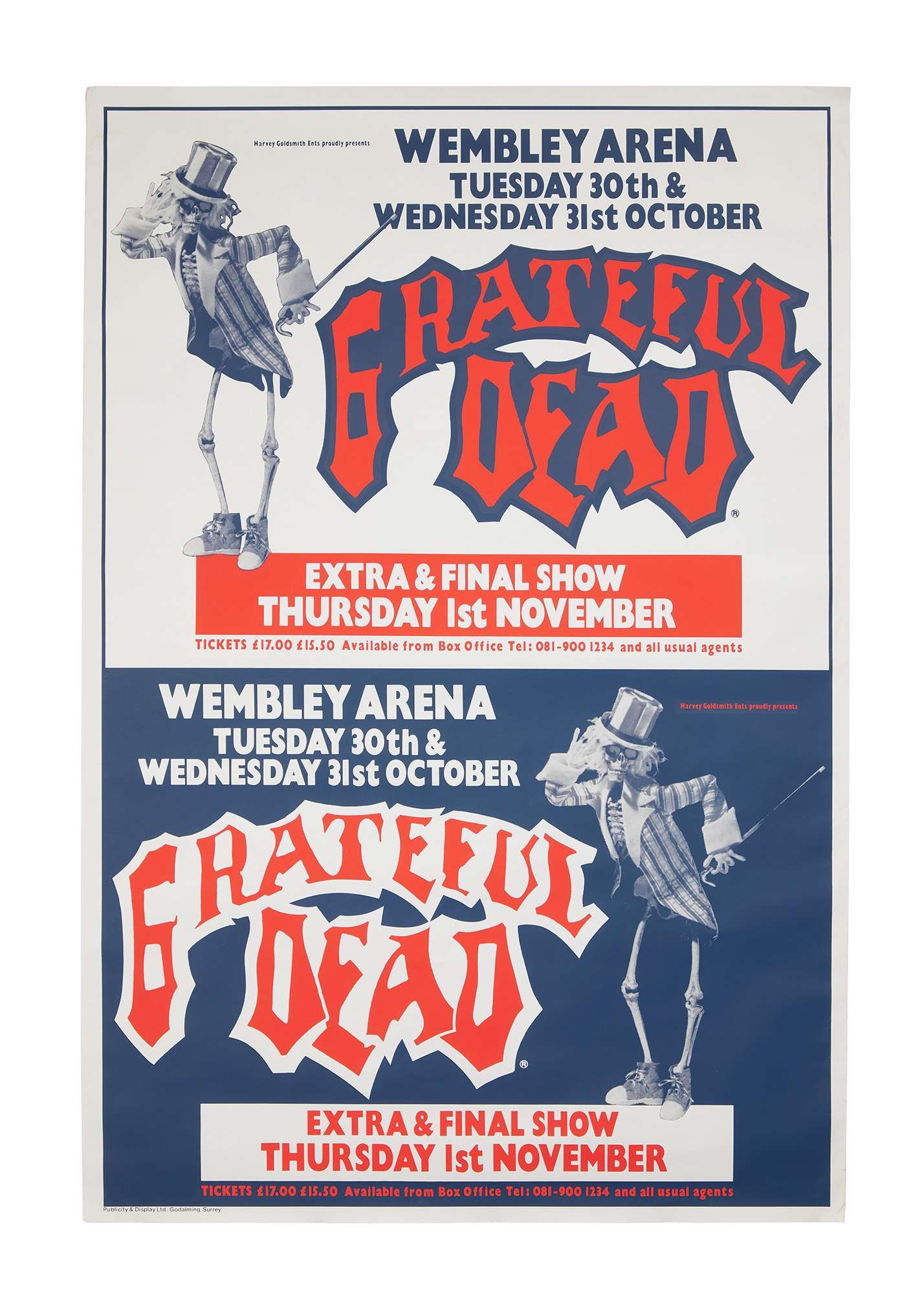 Grateful Dead | 1990 Wembley Arena European Tour Poster