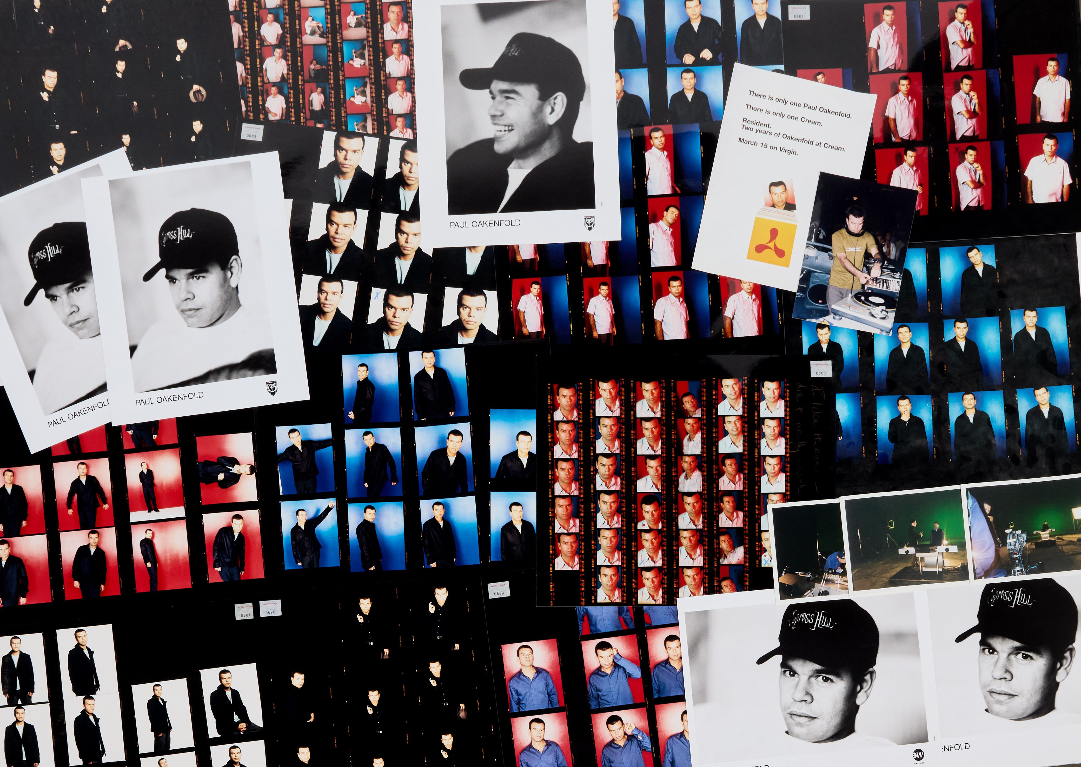 Paul Oakenfold | Various Photos, Contact Sheets, and Flyer