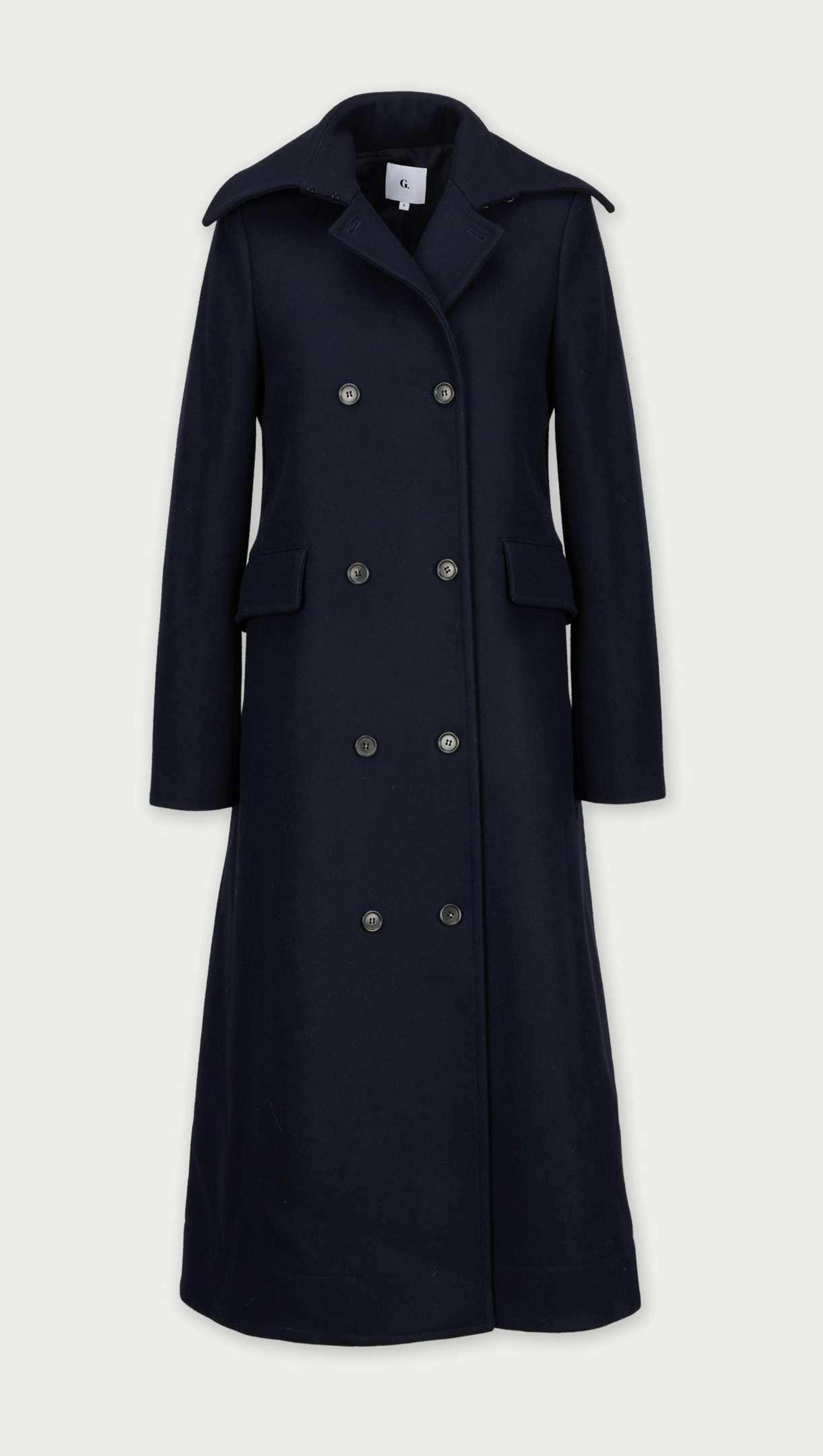 Gwyneth Paltrow | goop G. Label Navy Wool Overcoat