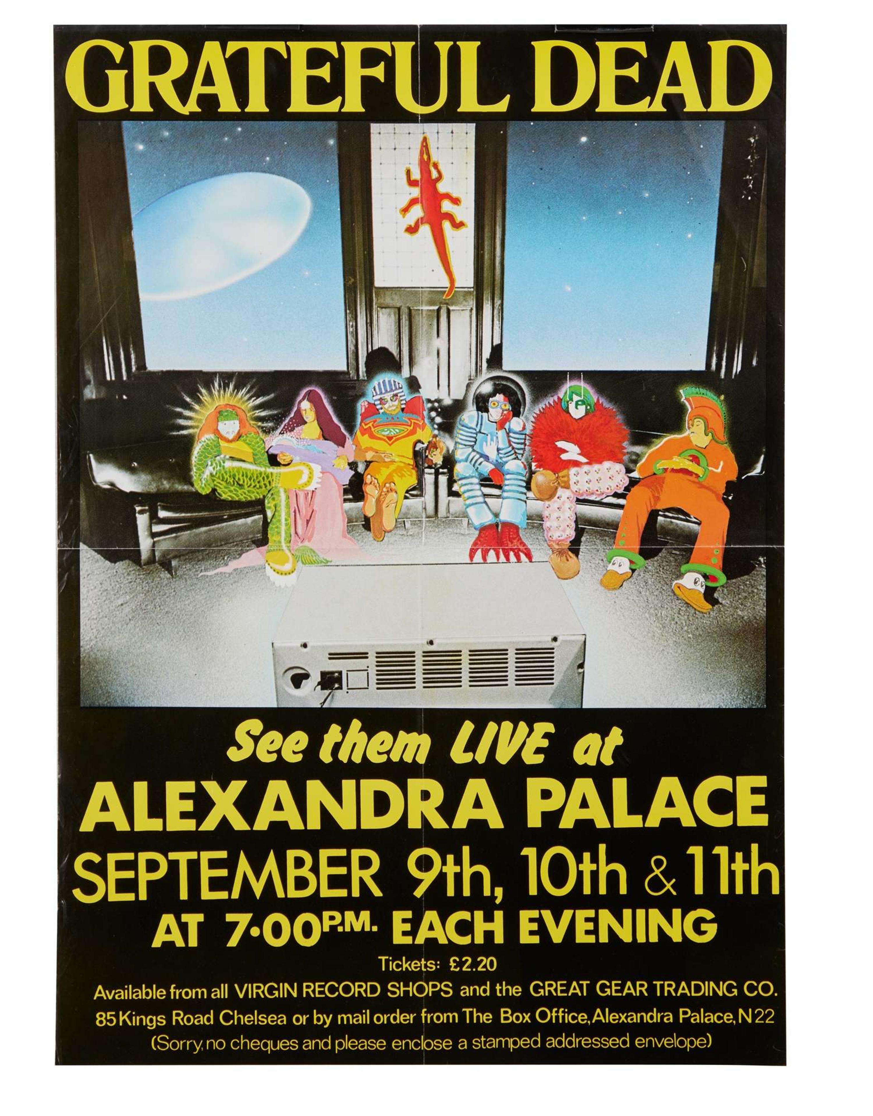 Grateful Dead | 1974 Alexandria Palace London Concert Poster