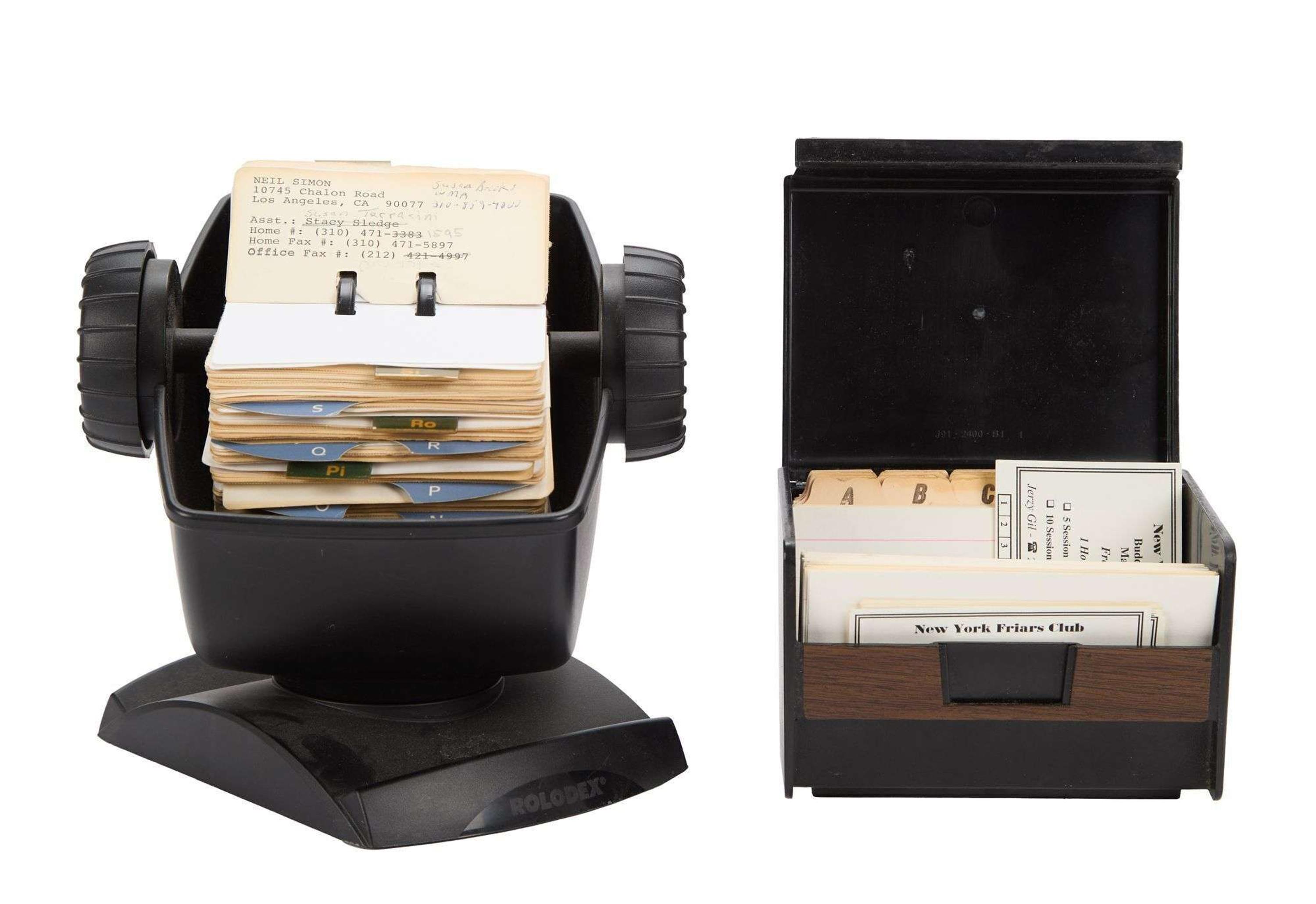 Friars Club | Two Rolodexes