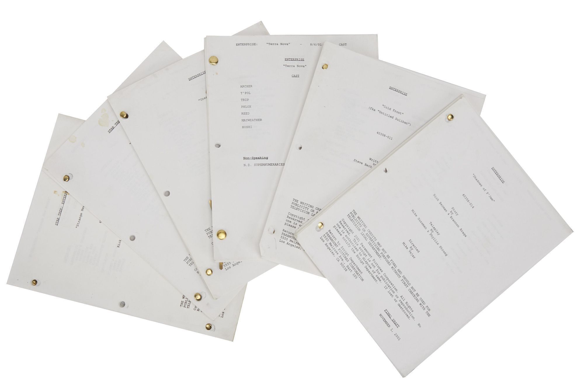 Star Trek: Enterprise | Various Production Scripts