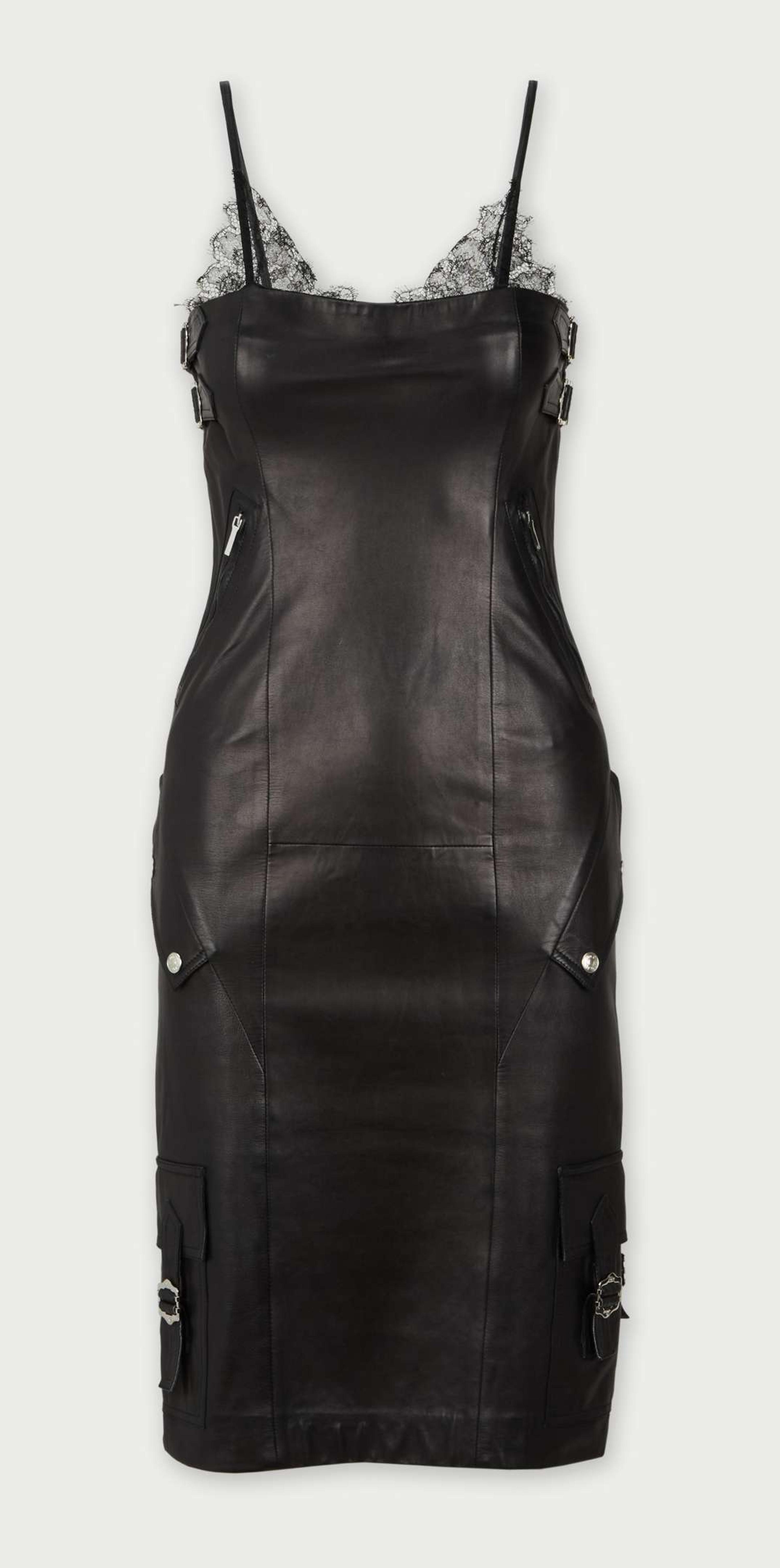 christian dior leather dress embellishment:FEATHER