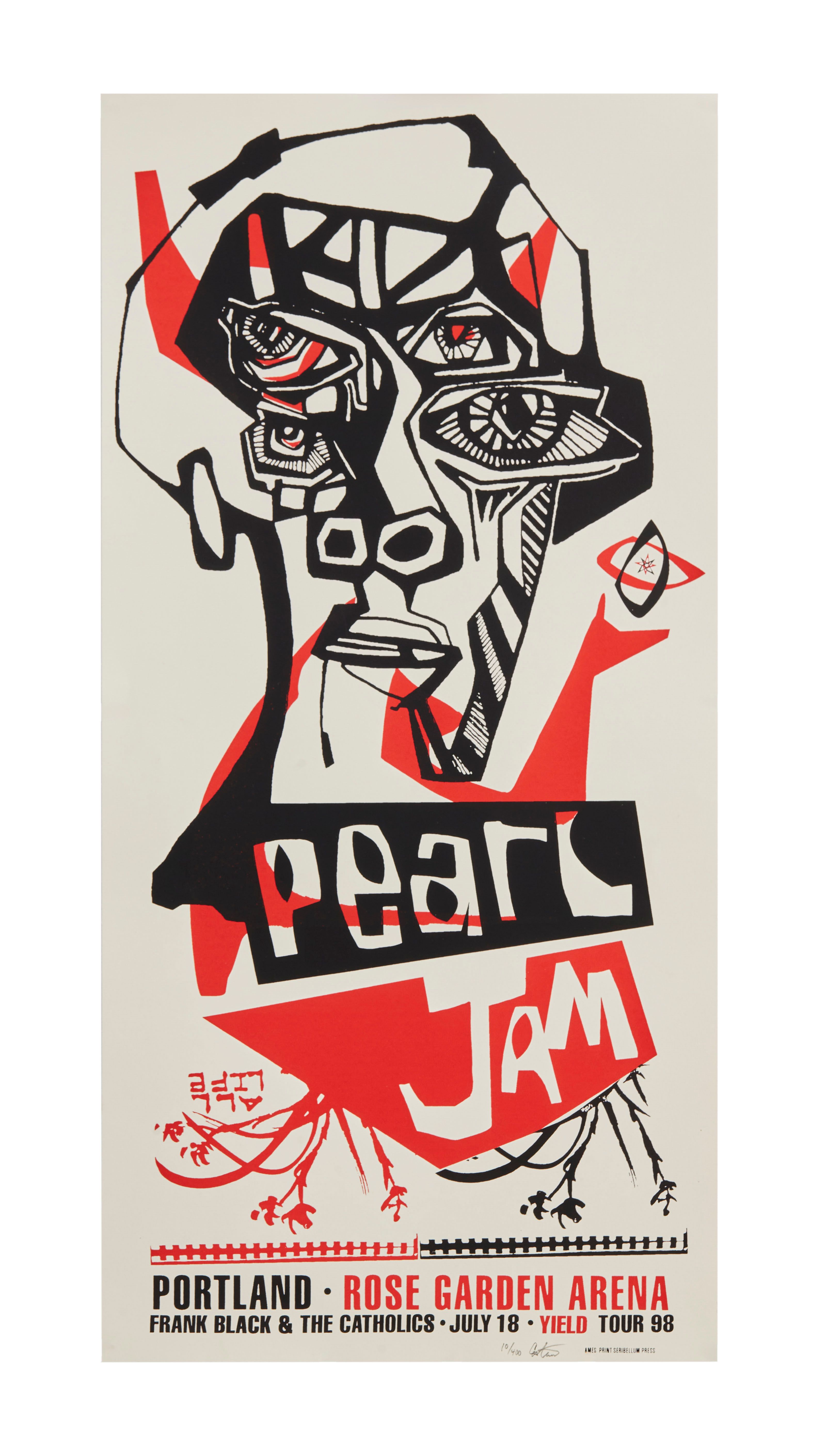 Pearl Jam | 1998 Artist Signed Original Ames Bros Rose Garden