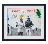 Pele and Mr. Brainwash | Signed Hand-Embellished Photo Artwork