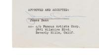 James Dean | Signed 1955 "Giant" Contract 