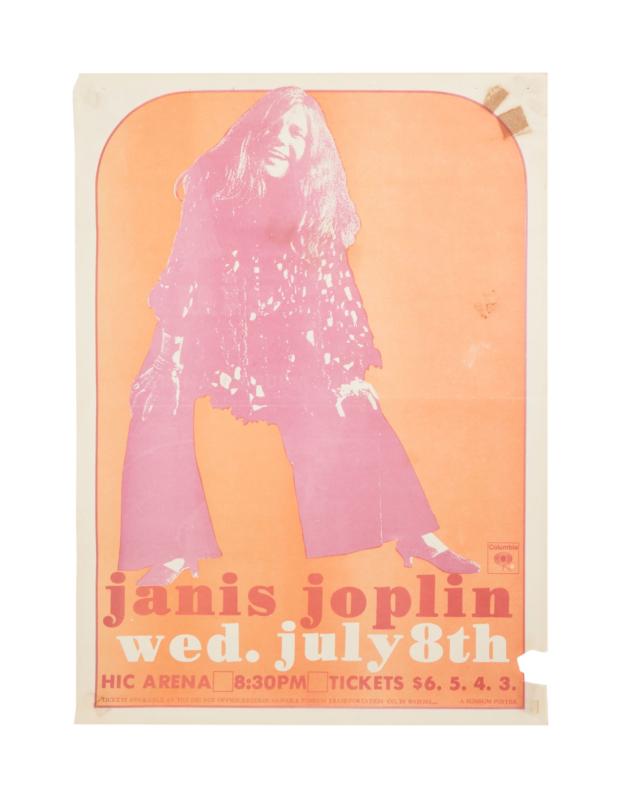 Janis Joplin | 1970 Honolulu International Centre Arena "Sunbum ...
