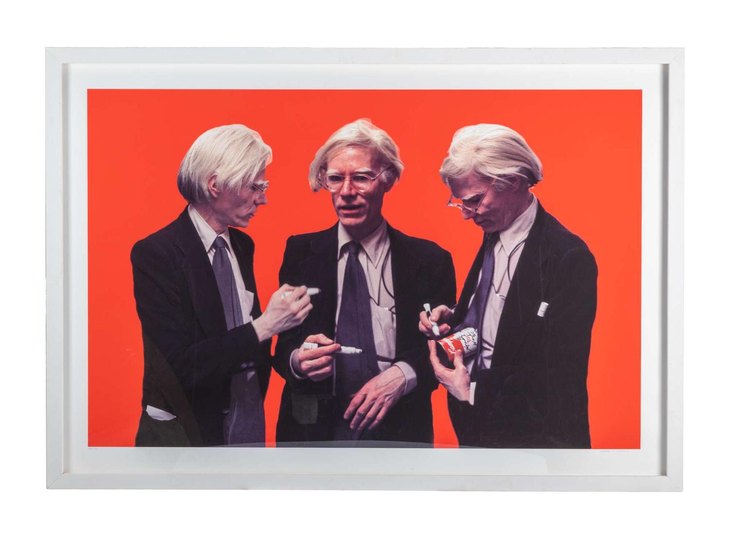 Anna Strasberg | Circa 1980s Color Photograph of Andy Warhol Signed by Stephen Verona lot