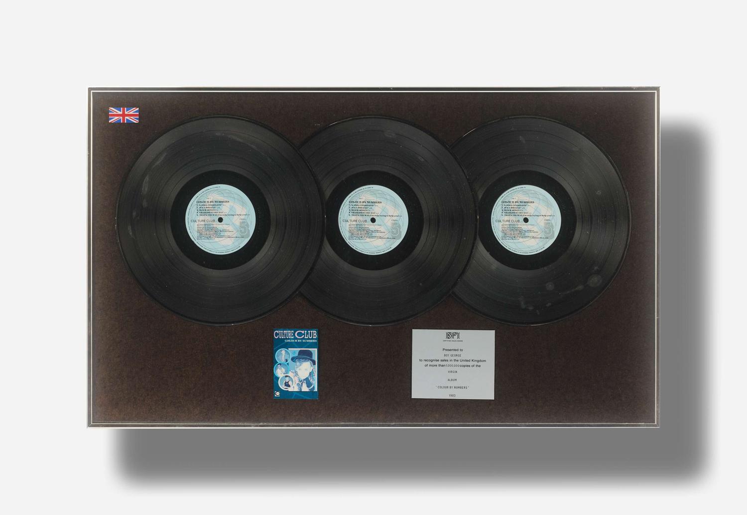 Boy George | BPI-Certified “Triple Platinum” Sales Award for 1983 Culture Club Album “Colour By Numbers” lot
