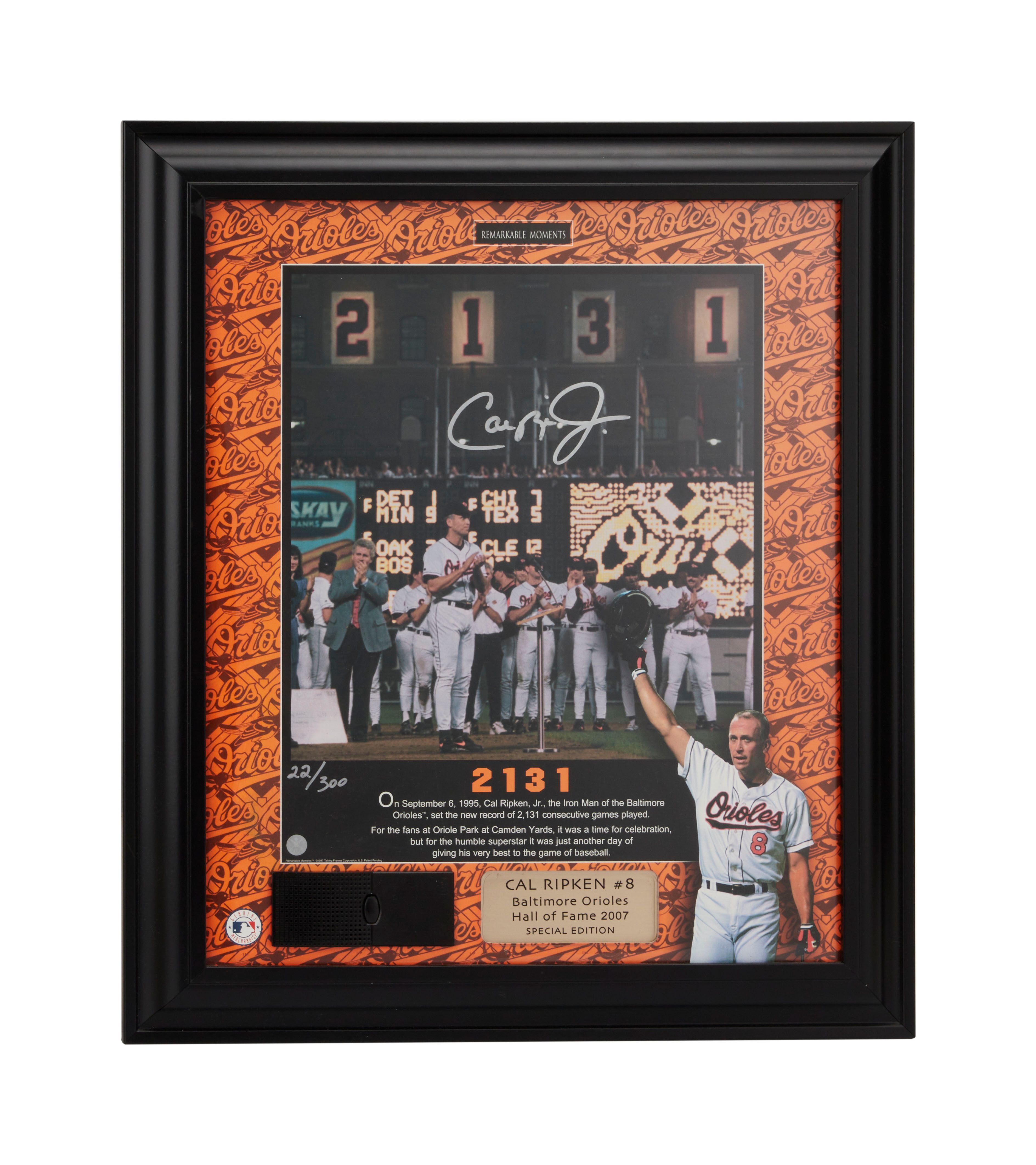 Larry King | Cal Ripken, Jr. Limited Edition Signed Display Piece