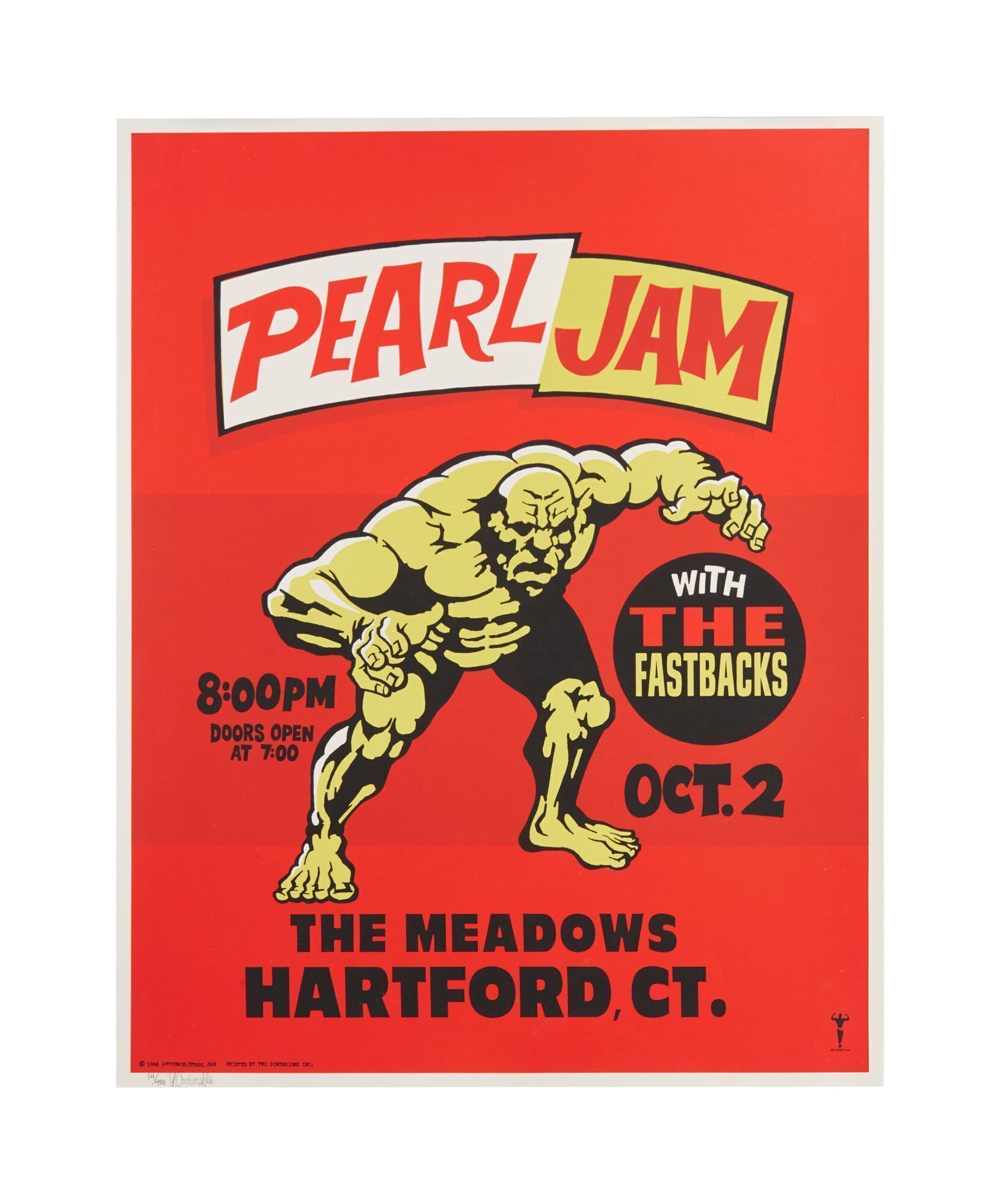 Pearl Jam | 1996 Artist Signed Original Ames Bros Meadows Music