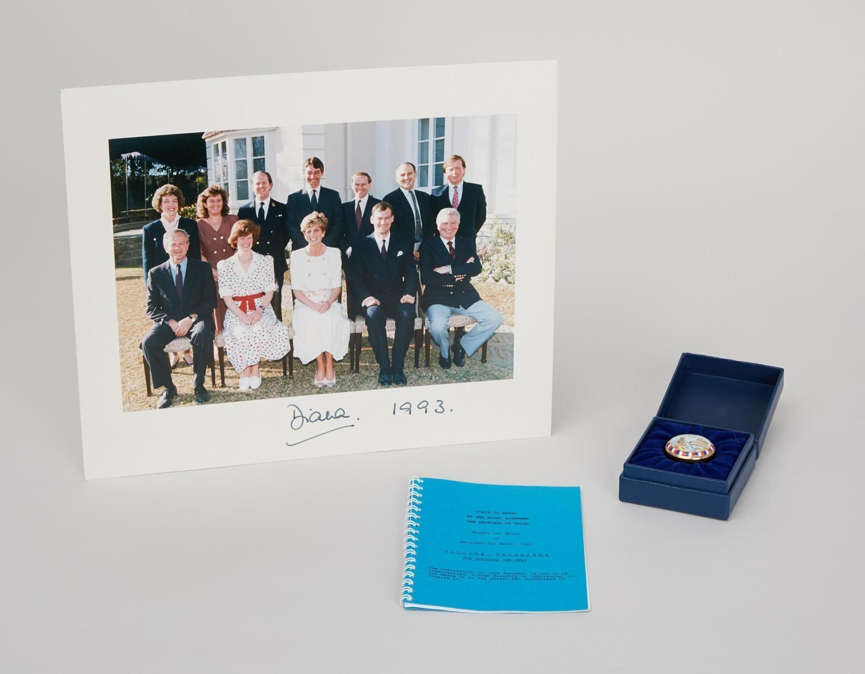 Princess Diana | 1993 Nepal Tour Group Photograph with Official