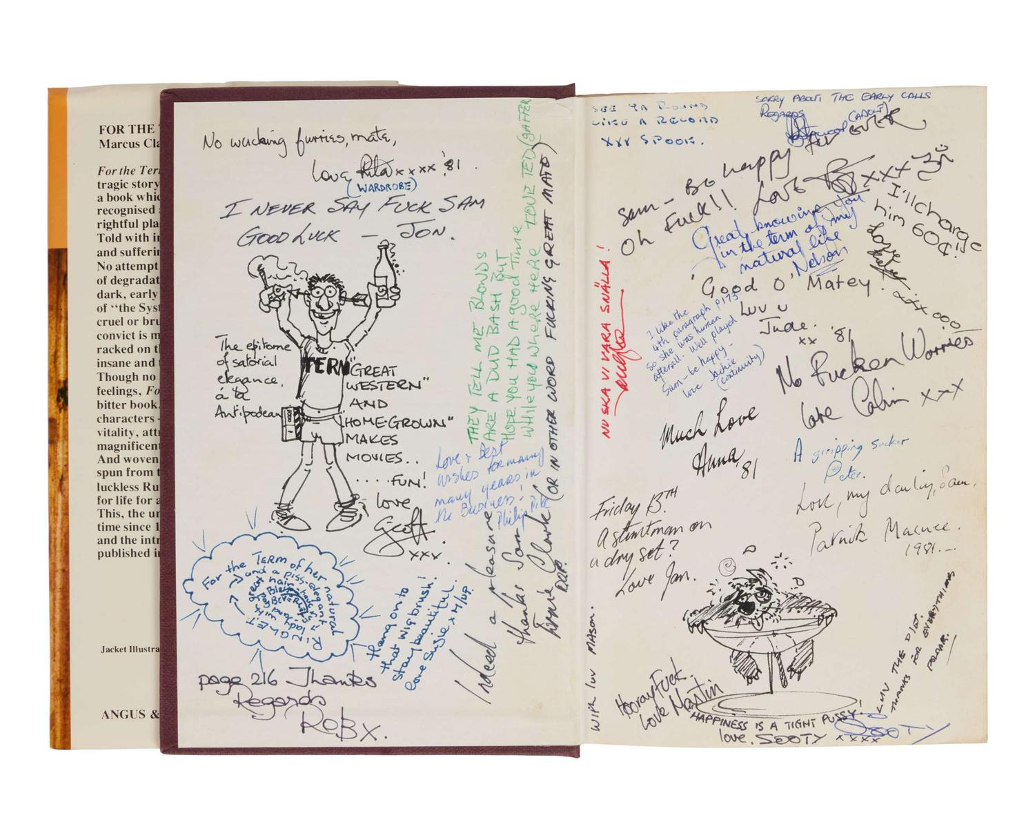 Samantha Eggar | 1983 “For the Term of His Natural Life” Book Signed by Crew of Film lot