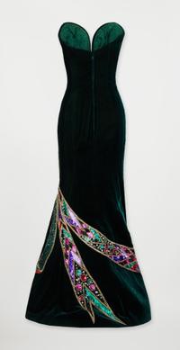 bob mackie green dress Vintage Bob Mackie Green Abstract Dress