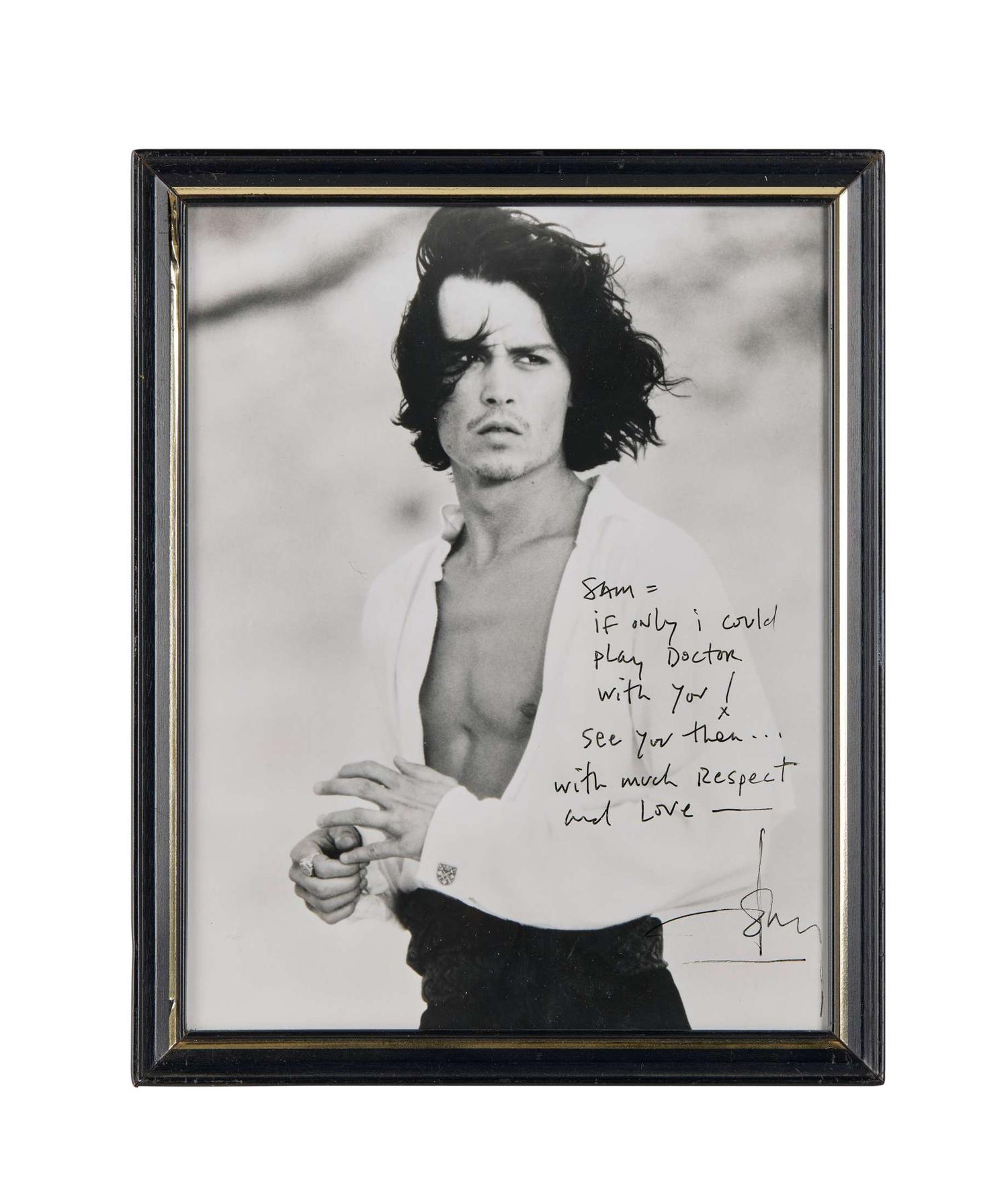 Samantha Eggar | 1999 “The Astronaut's Wife” Johnny Depp Inscribed Photo lot
