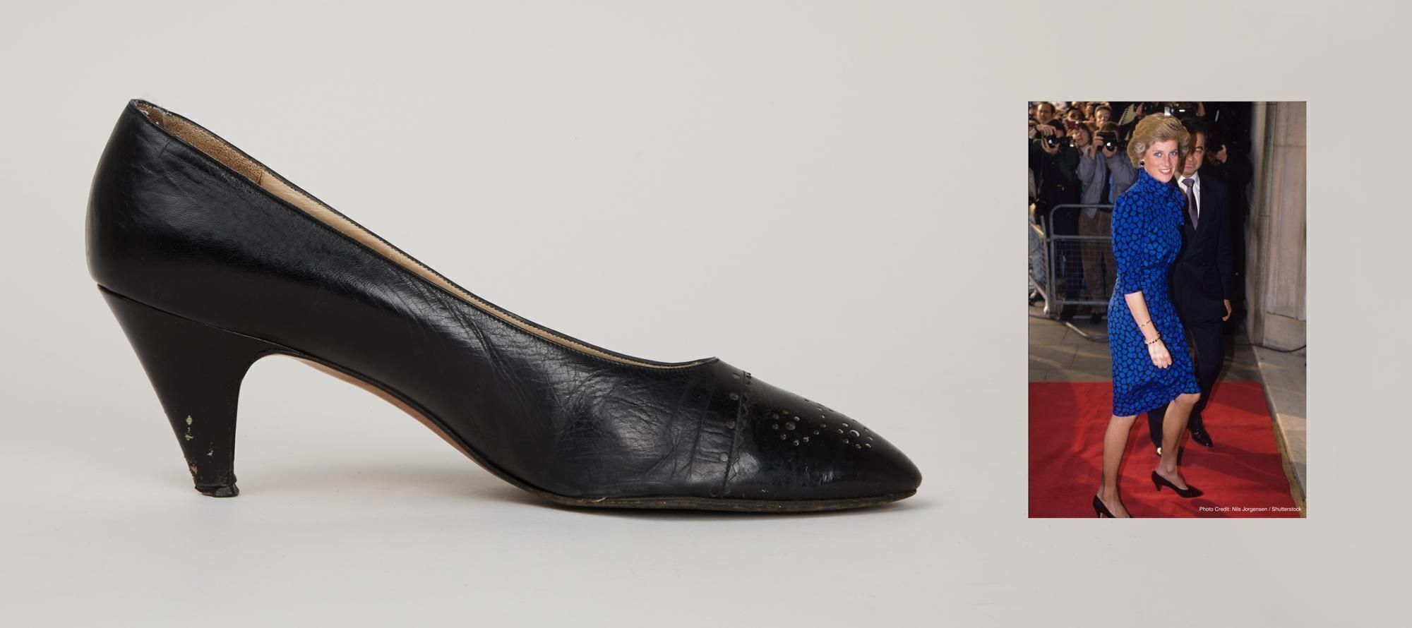 Princess Diana | New York 1989 Black Rayne Matte/Patent Leather Pumps