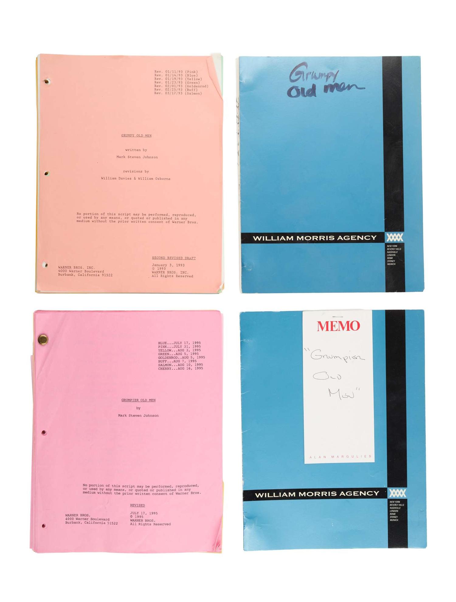 Ann-Margret | 1993/1995 Scripts from “Grumpy Old Men” and “Grumpier Old Men” lot