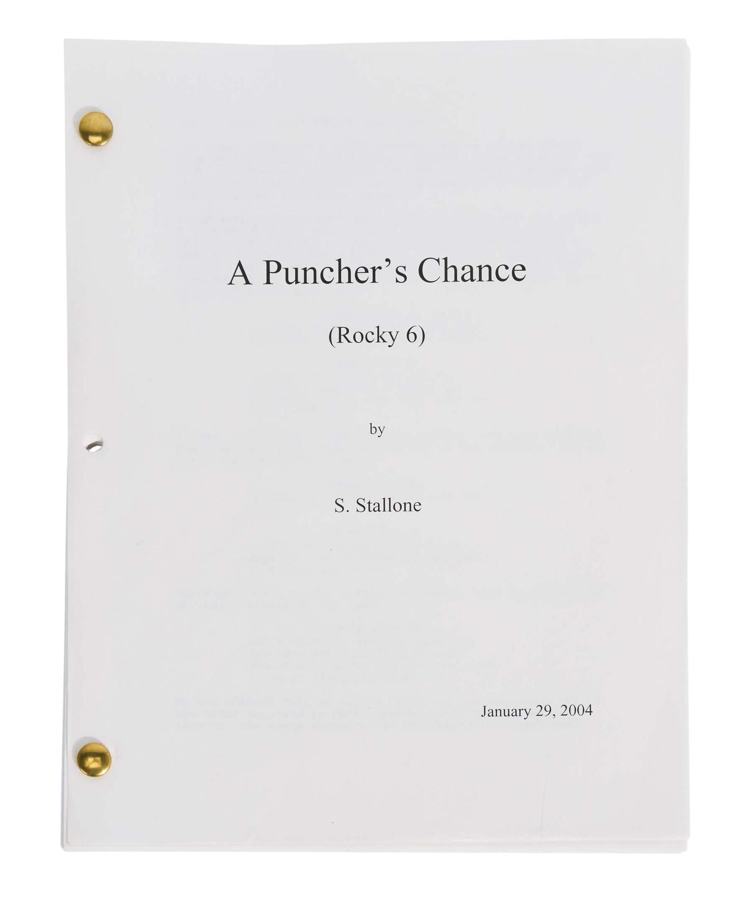 Rocky Balboa | Production Script lot