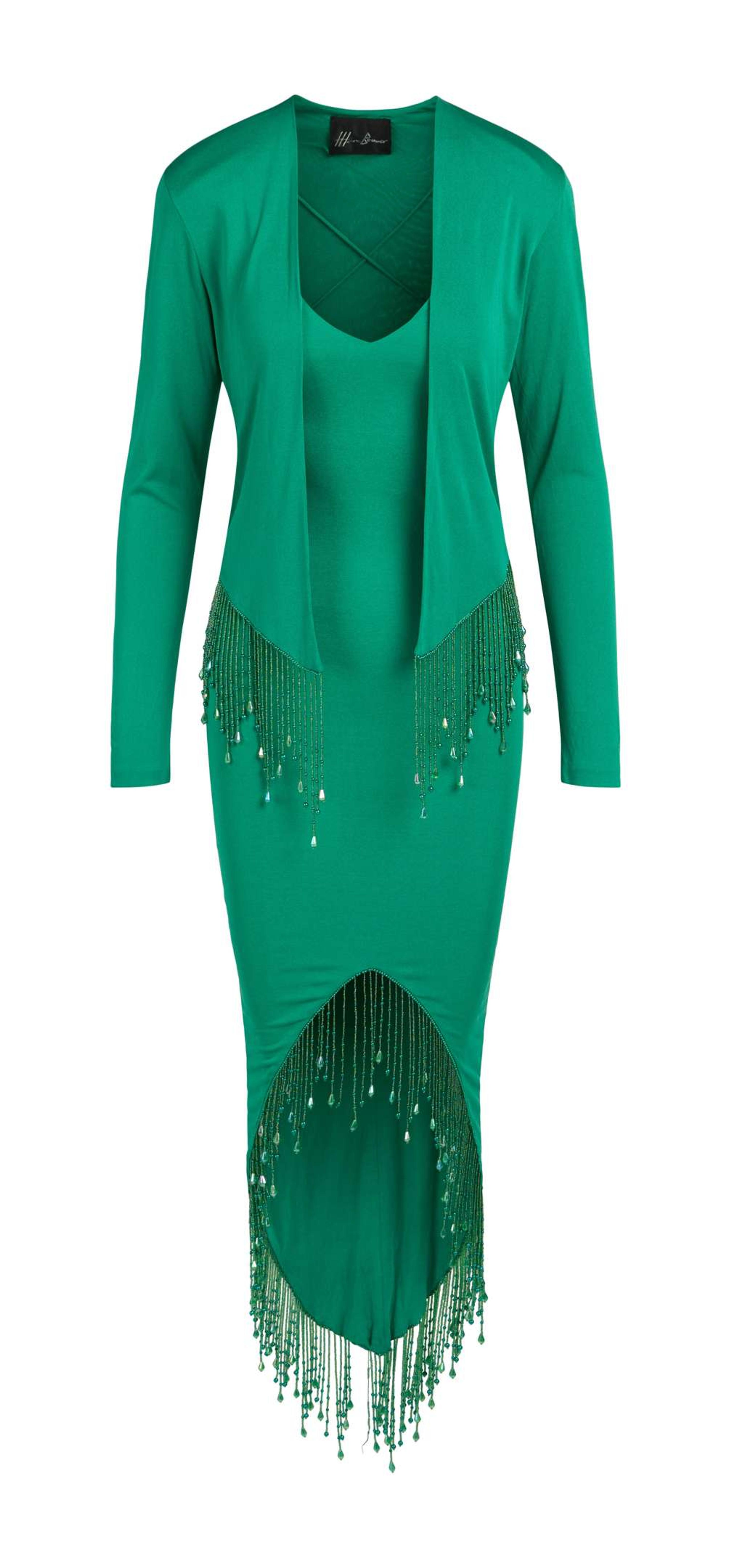 whitney houston green dress Concert