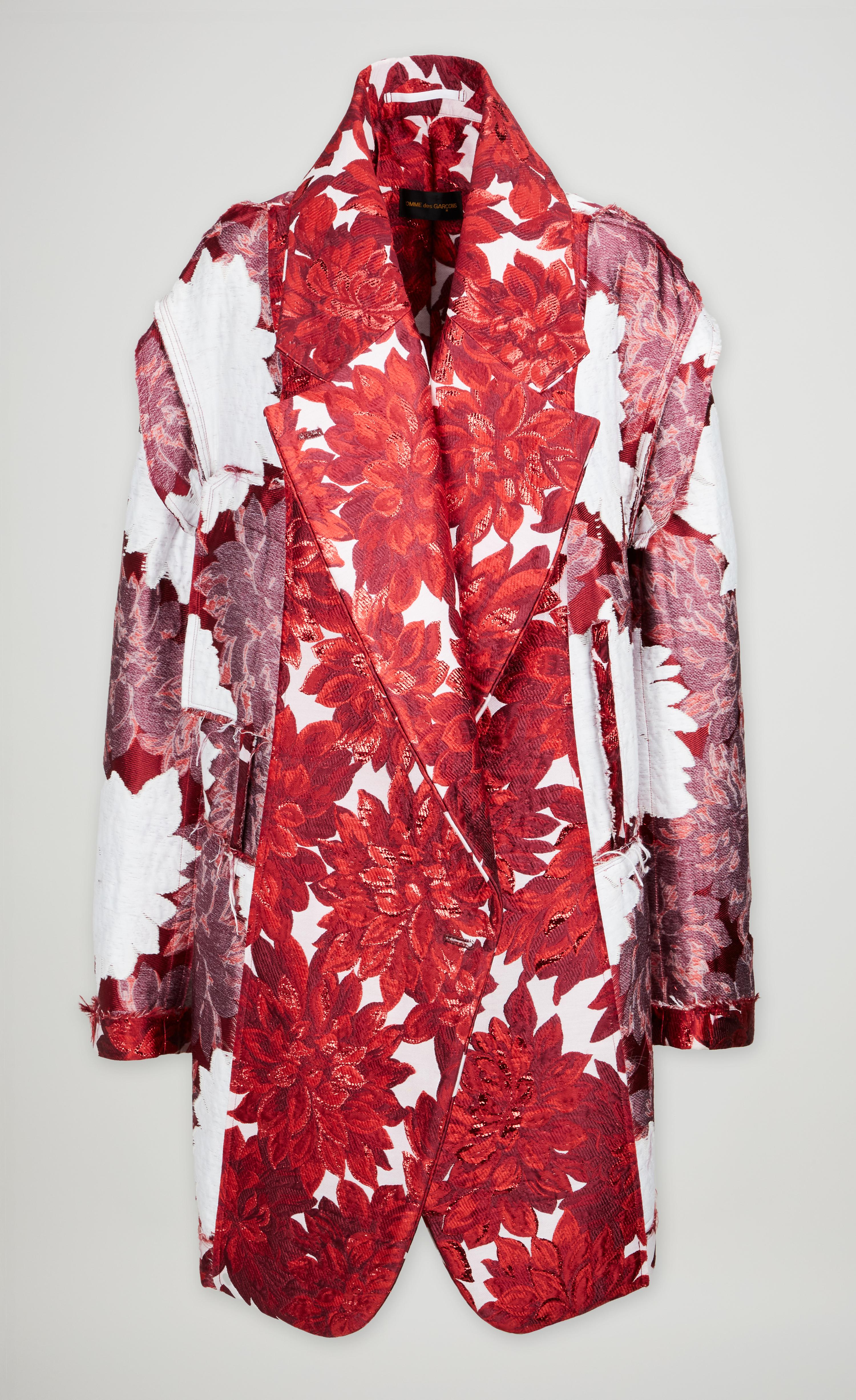 Comme des Garcons | Spring 2020 Red and White Brocade Blazer