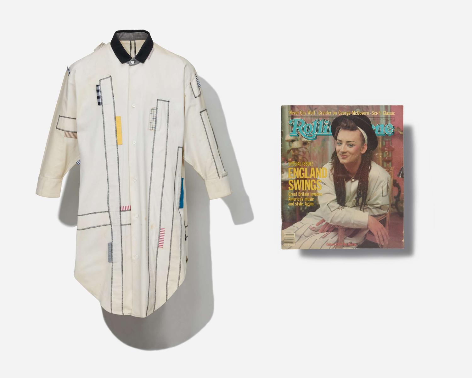Boy George | 1983 Rolling Stone Cover Worn Shirt (With Magazine) lot
