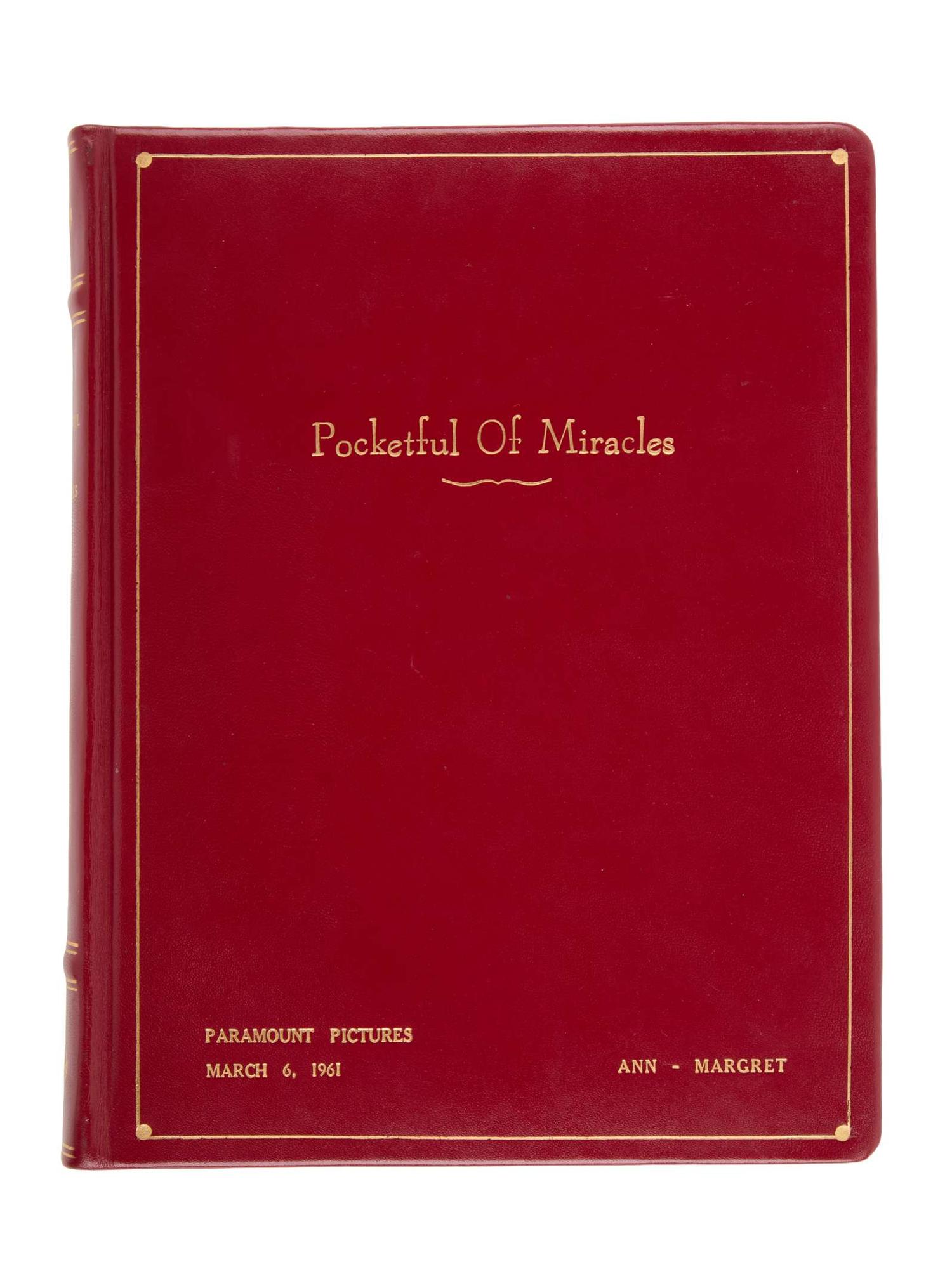 Ann-Margret | 1961 Library Copy Script from “Pocketful of Miracles” lot