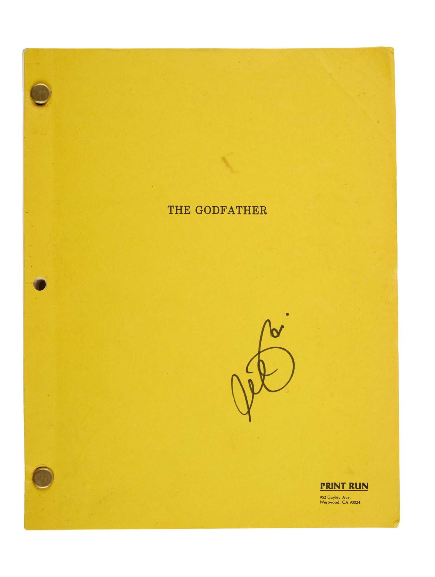 The Godfather | Screenplay Signed by Al Pacino lot