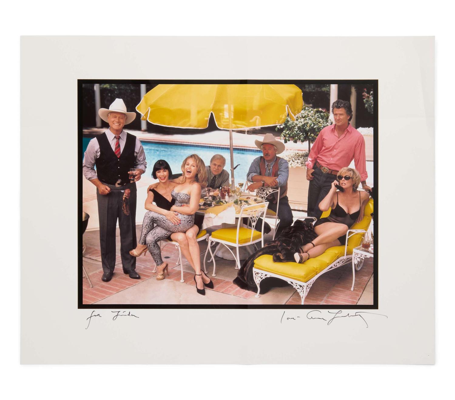 Linda Gray | 1995 “Dallas” Annie Leibovitz-Signed Cast Photo lot