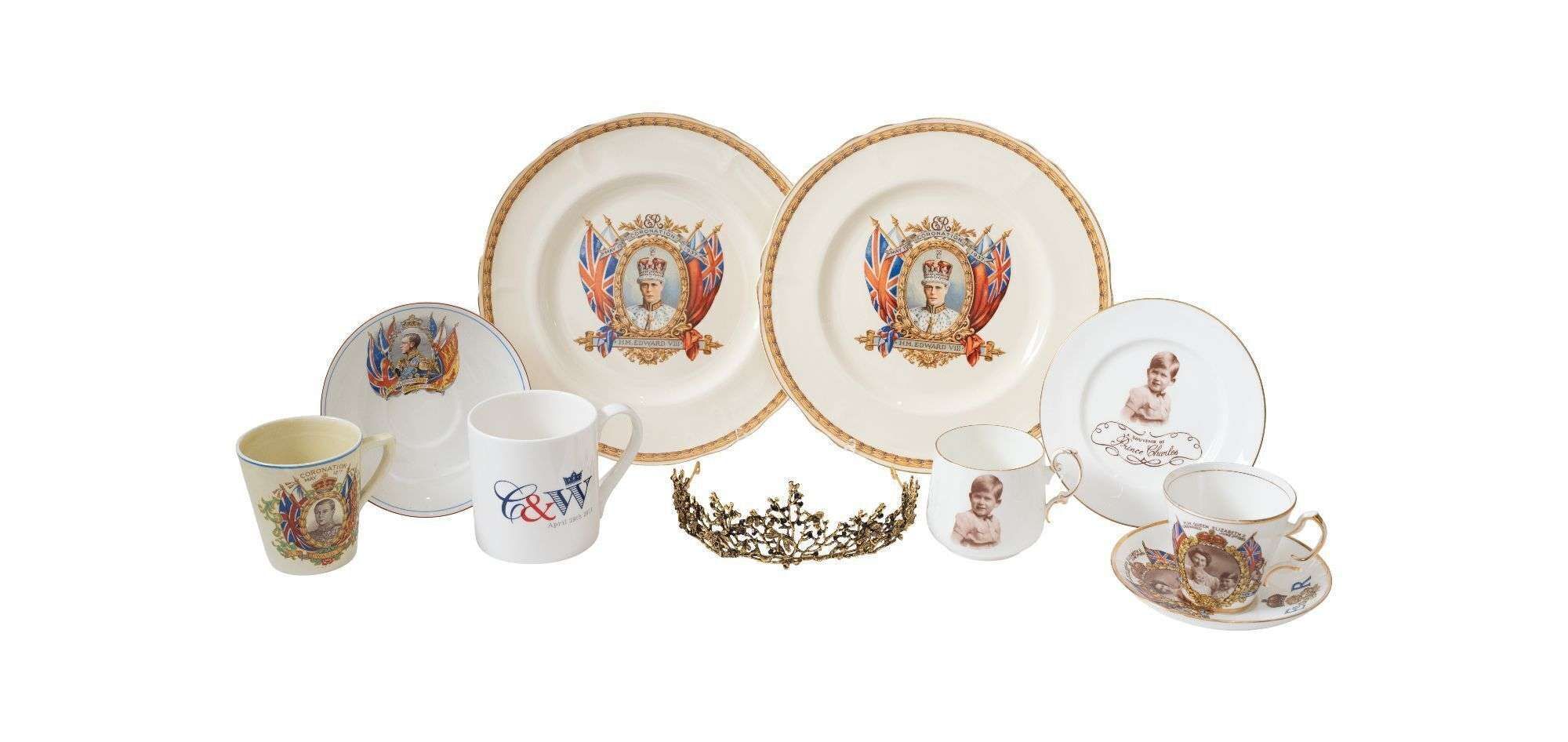 Whoopi Goldberg | Group of Vintage Royal Coronation Tableware