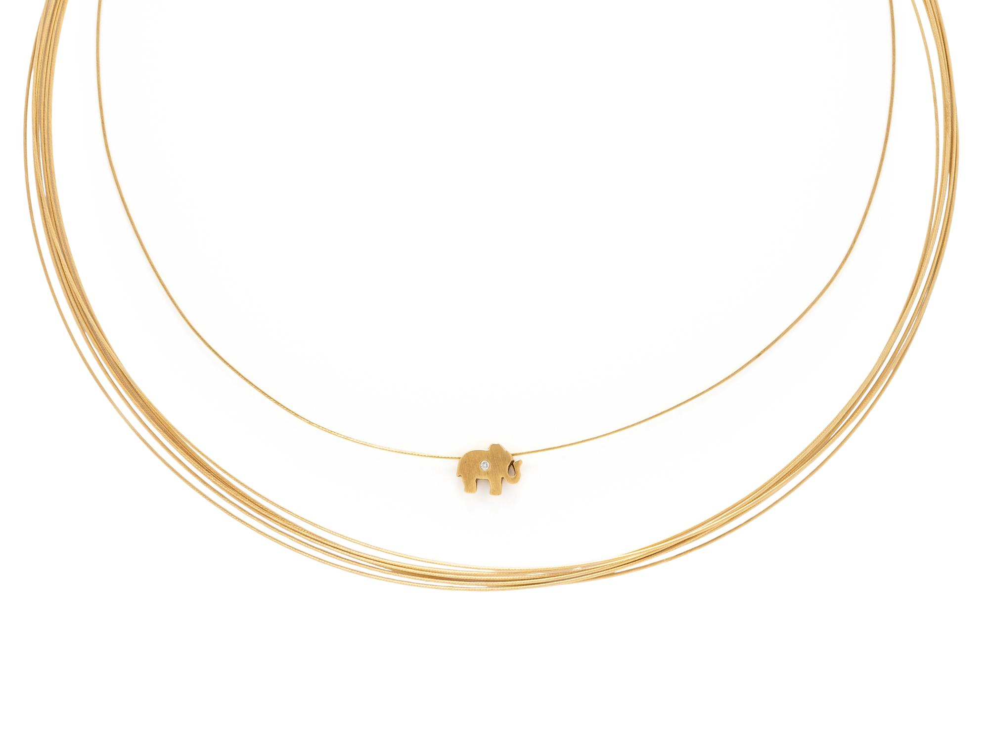 TWO YELLOW GOLD NECKLACES
