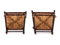 A Matched Pair of Classical Grain-Painted and Gilt Stencil-Decorated Hitchcock Rush-Seat Armchairs